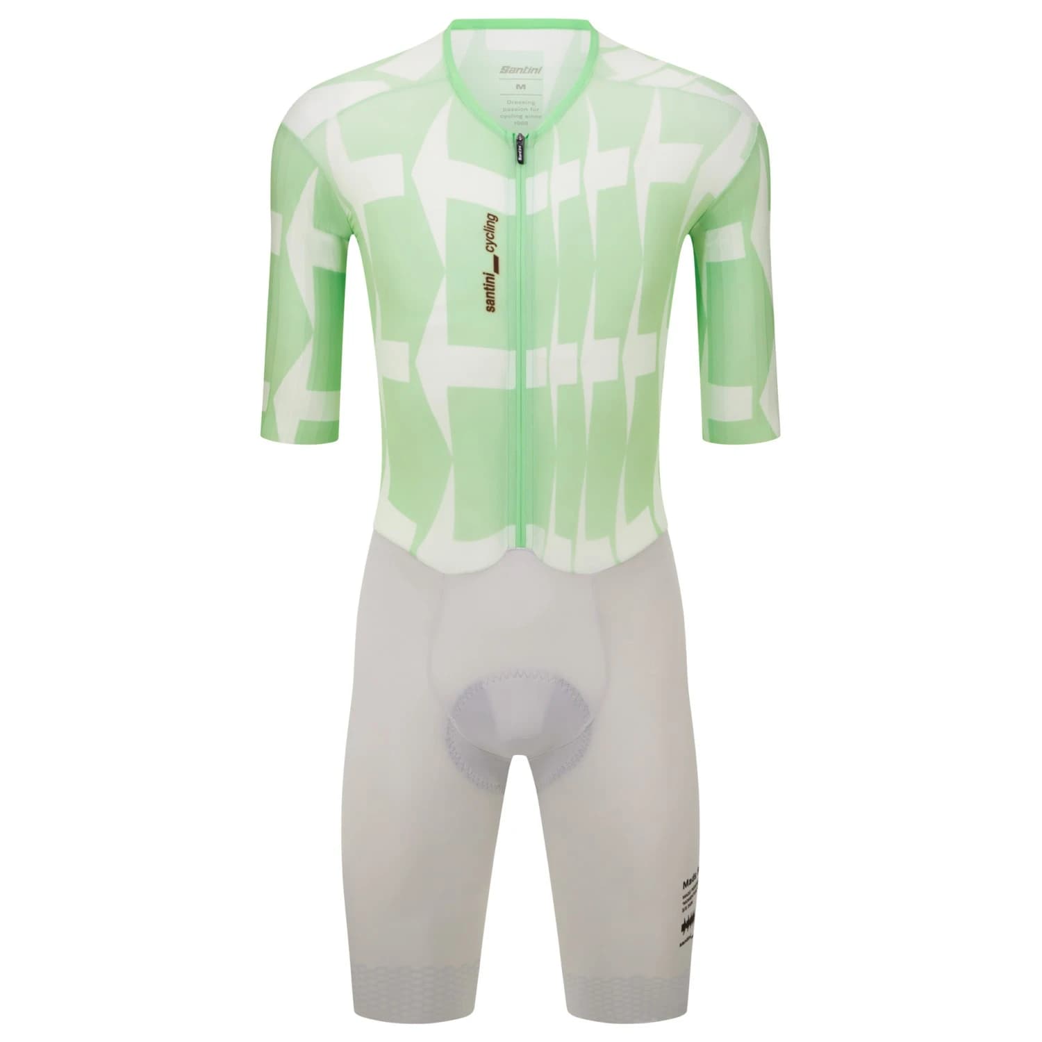 Скин за колоездене Santini Mads Pedersen Momentum Series S/S Aerosuit Cycling skinsuit - Off White