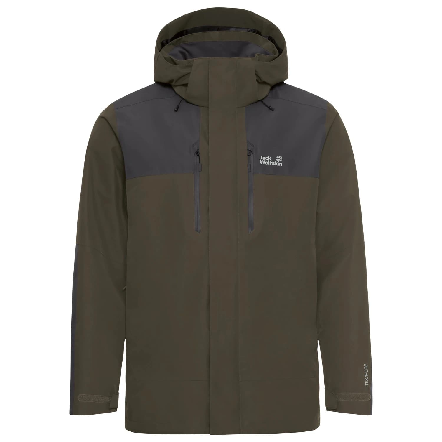 Мъжко водоустойчиво яке Jack Wolfskin Jasper Pro 2L Jacket Waterproof jacket - Obsidian Moss
