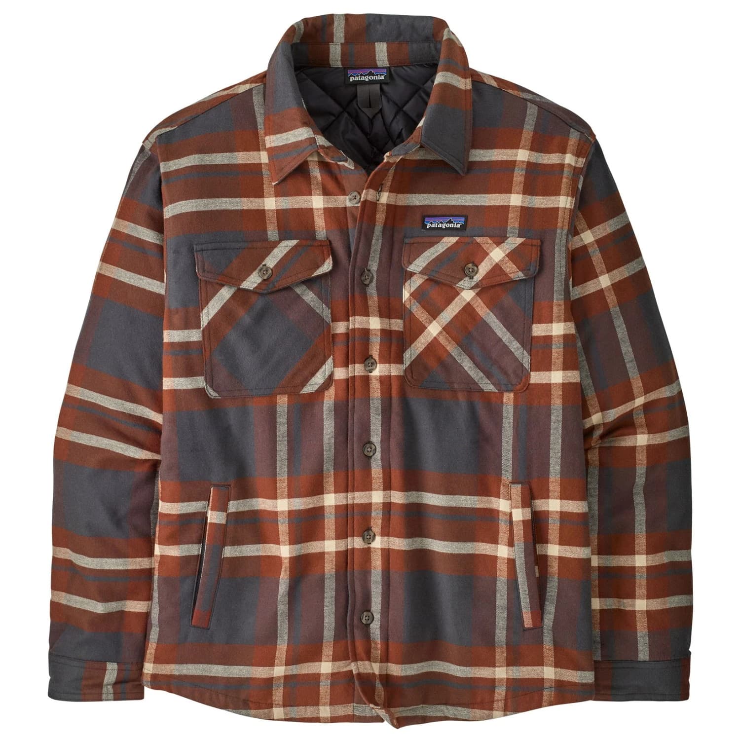 Мъжко ежедневно яке Patagonia Lightweight Insulated Fjord Flannel Shirt Casual jacket - Ashore: Ink Black