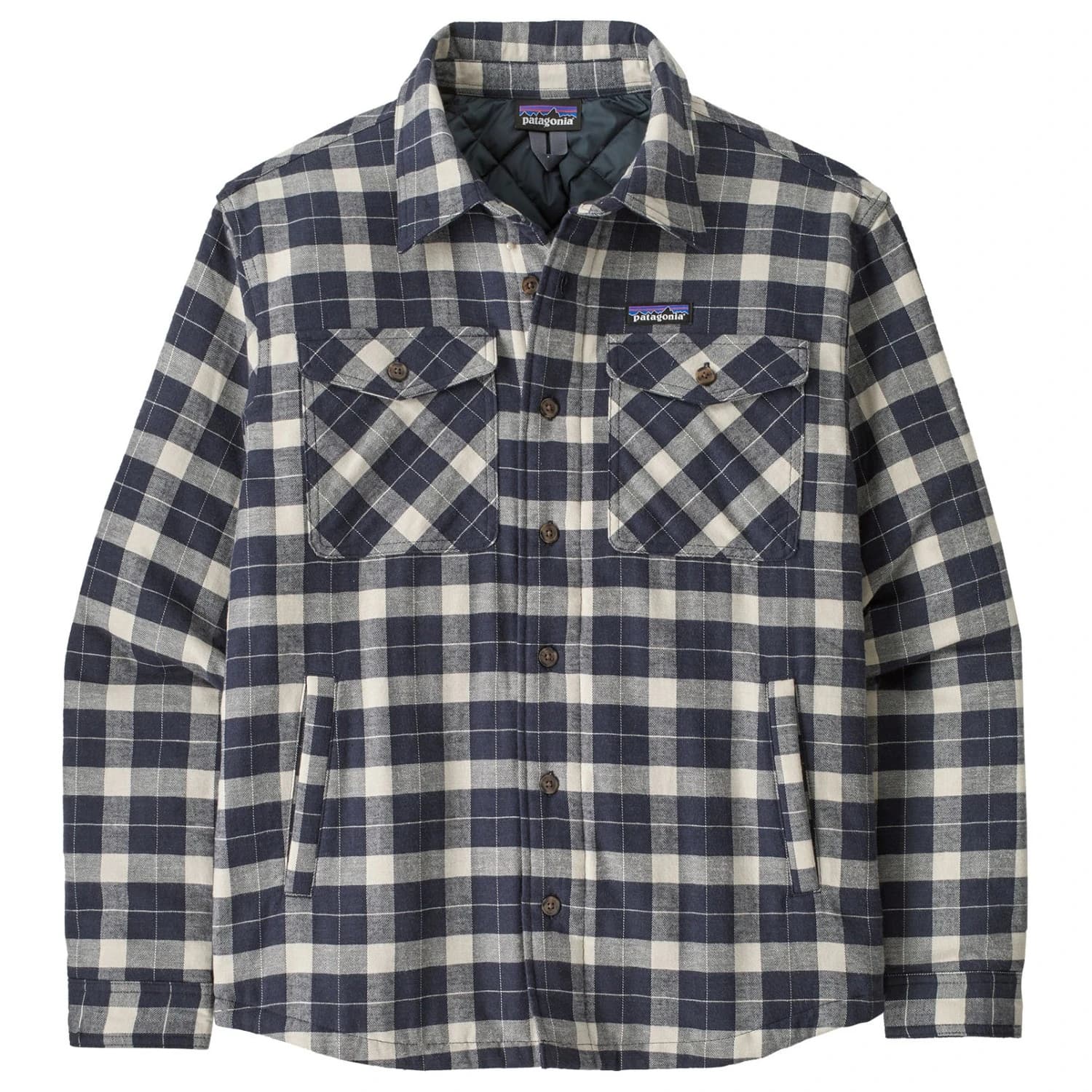 Мъжко ежедневно яке Patagonia Lightweight Insulated Fjord Flannel Shirt Casual jacket - Evergreen Fjord: Smolder Blue