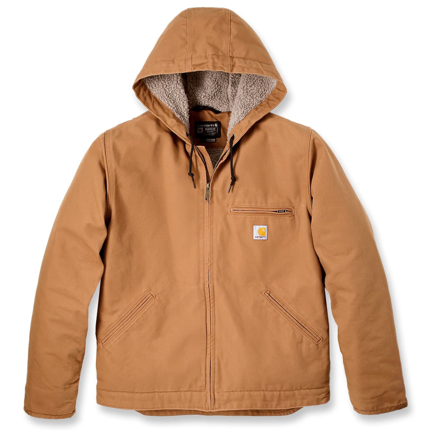 Ежедневно яке Carhartt Washed Duck Sherpa Lined Jacket Casual jacket - Carhartt Brown