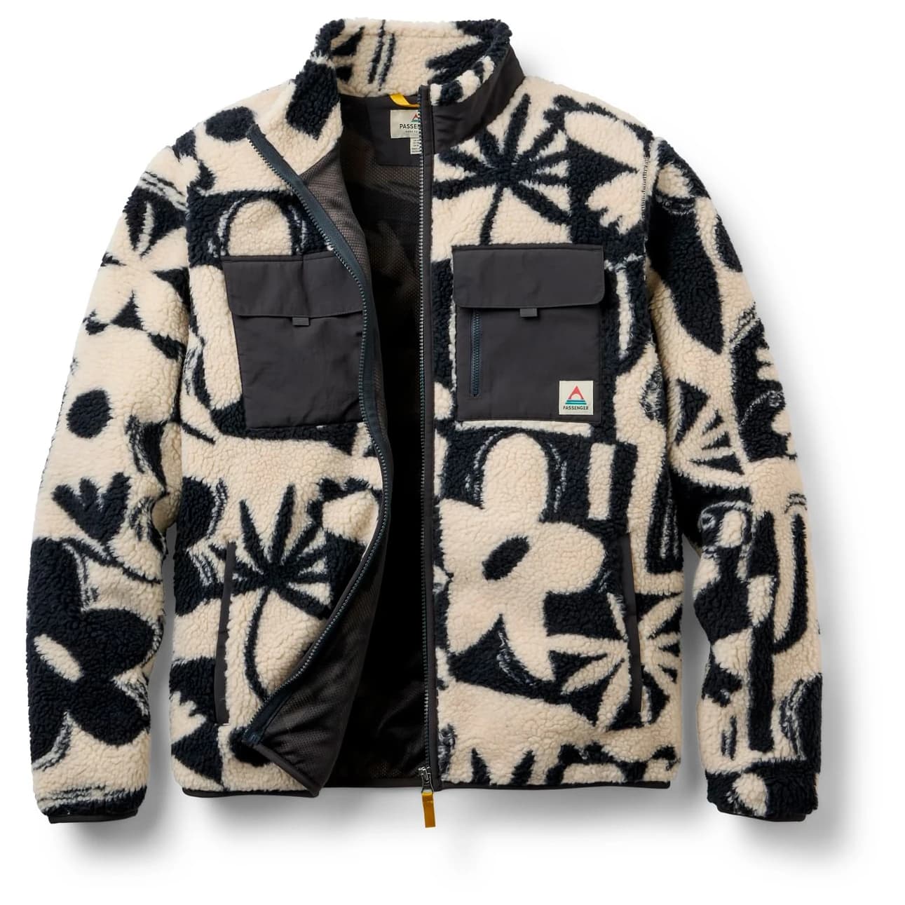 Мъжко поларено яке Passenger Valiant Deep Pile Fleece Casual jacket - Roam Further Black