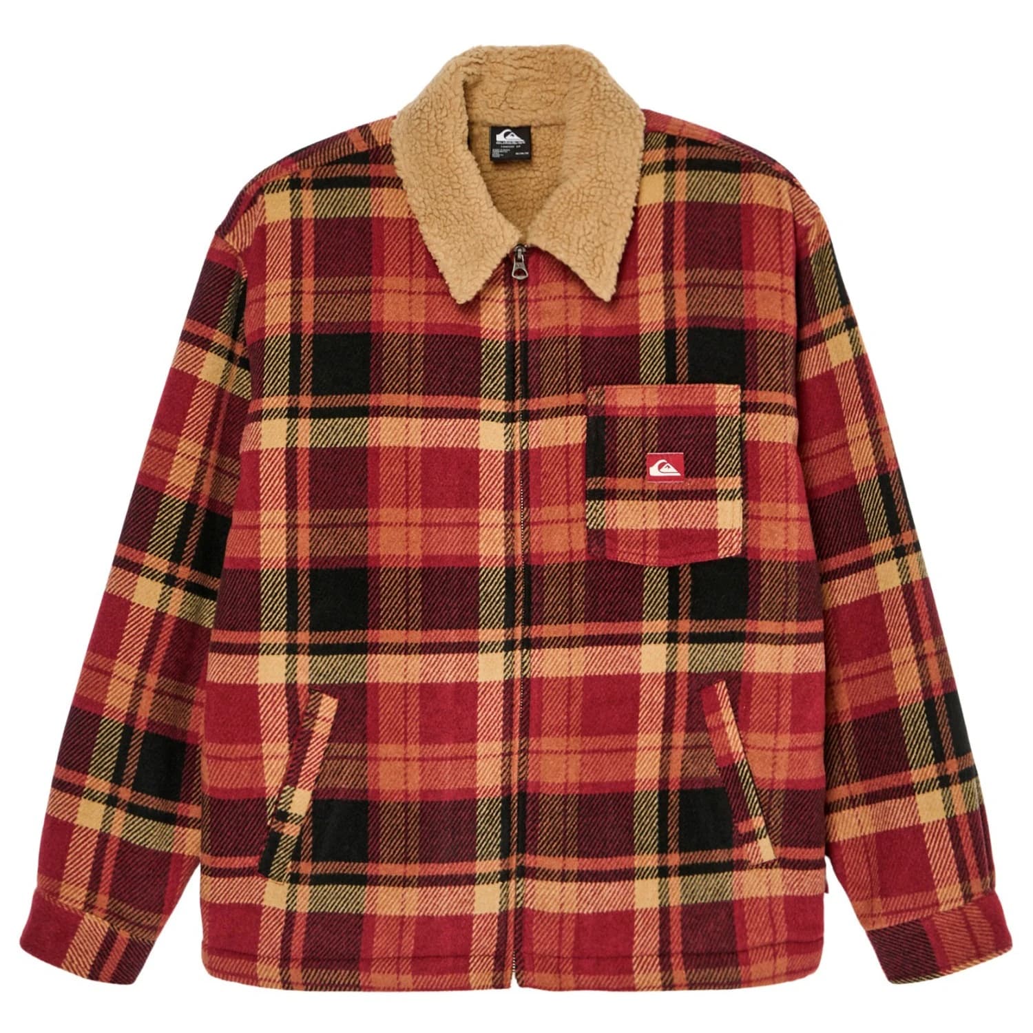 Мъжко ежедневно яке Quiksilver DNA Sherpa Harrington Jacket Casual jacket - Surf Sherpa Oxblood