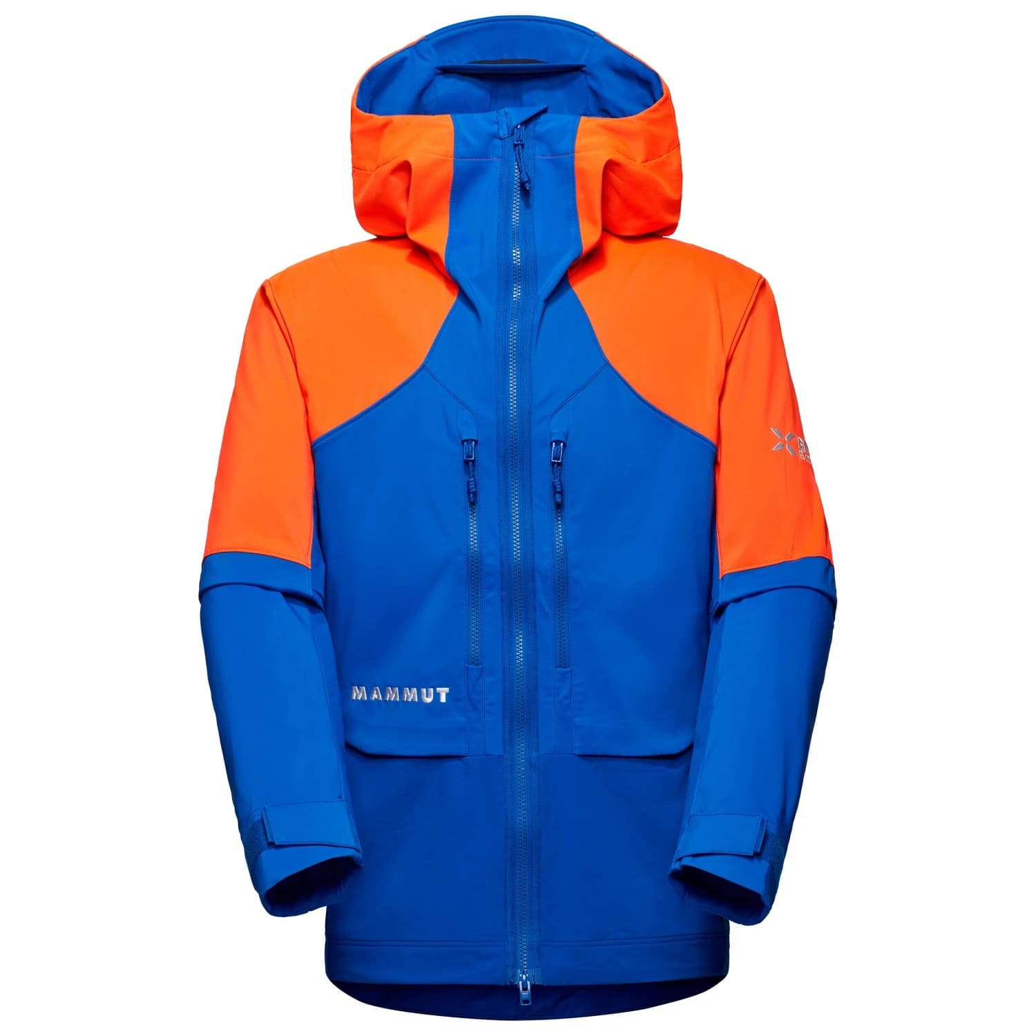 Мъжко софтшел яке Mammut Eiger Nordwand Pro Softshell Hooded Jacket Softshell jacket - Eiger Blue / Eiger Orange