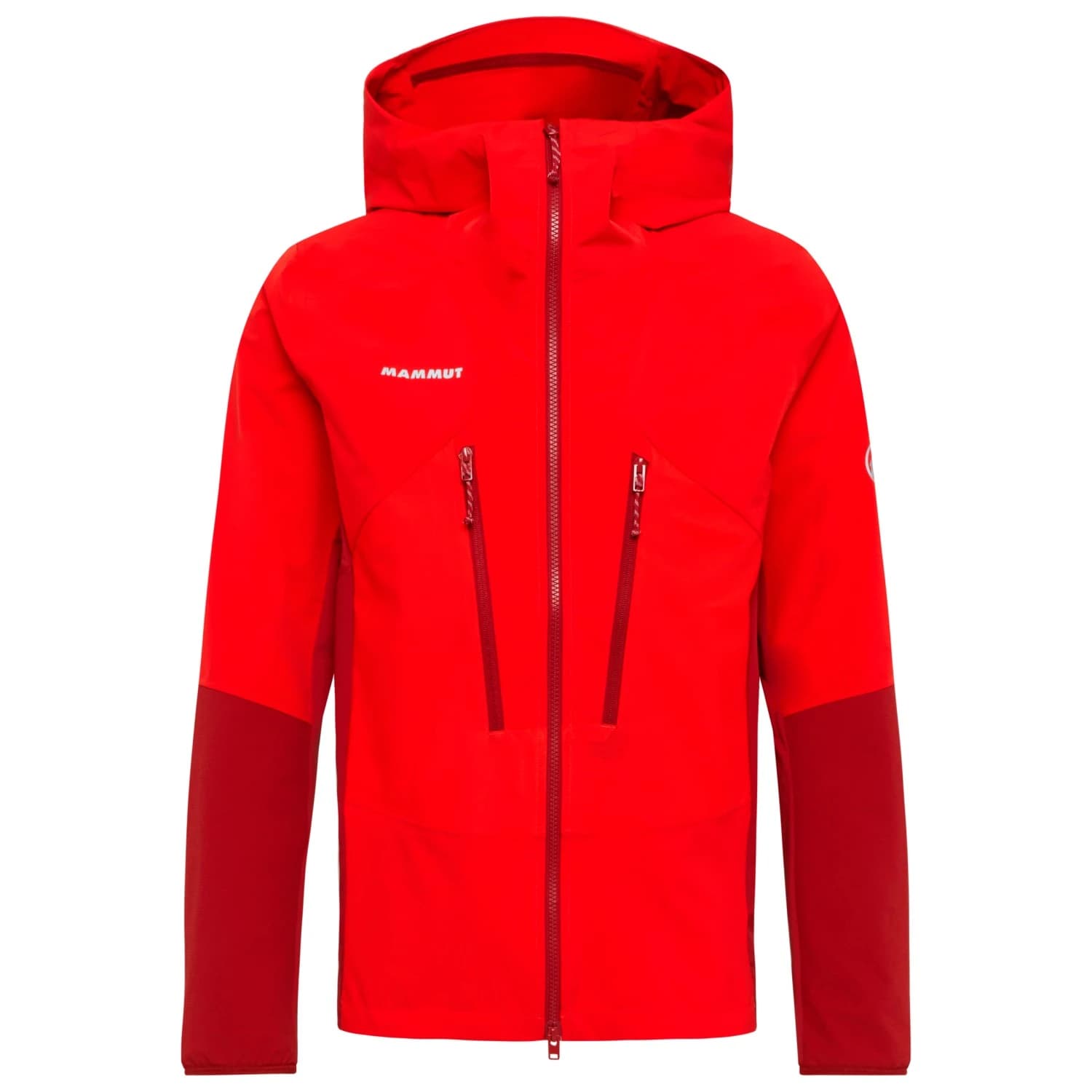 Мъжко софтшел яке Mammut Aenergy Pro SO Hybrid Hooded Jacket Softshell jacket - Mammut Red / Dark Mammut Red