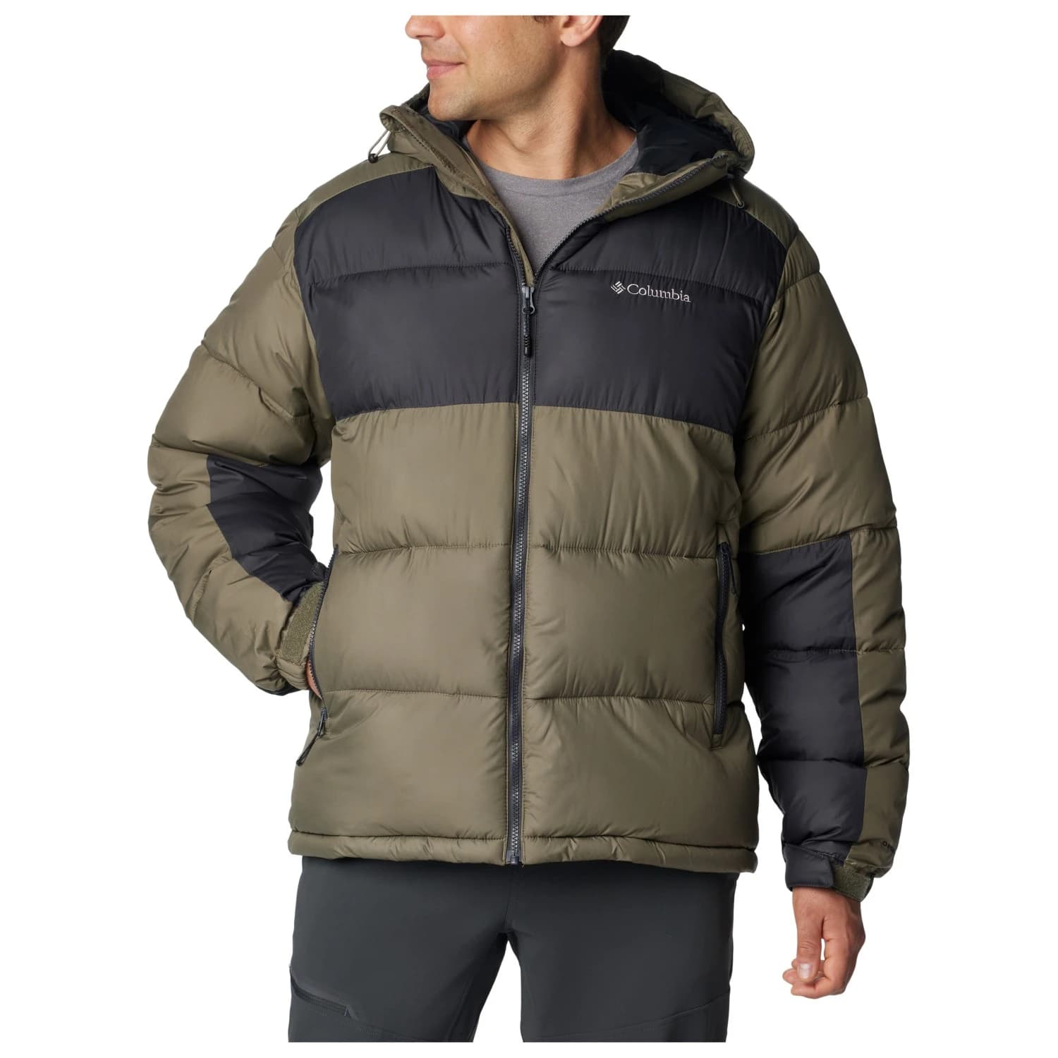 Синтетично яке Columbia Pike Lake II Hooded Jacket Synthetic jacket - Stone Green / Shark