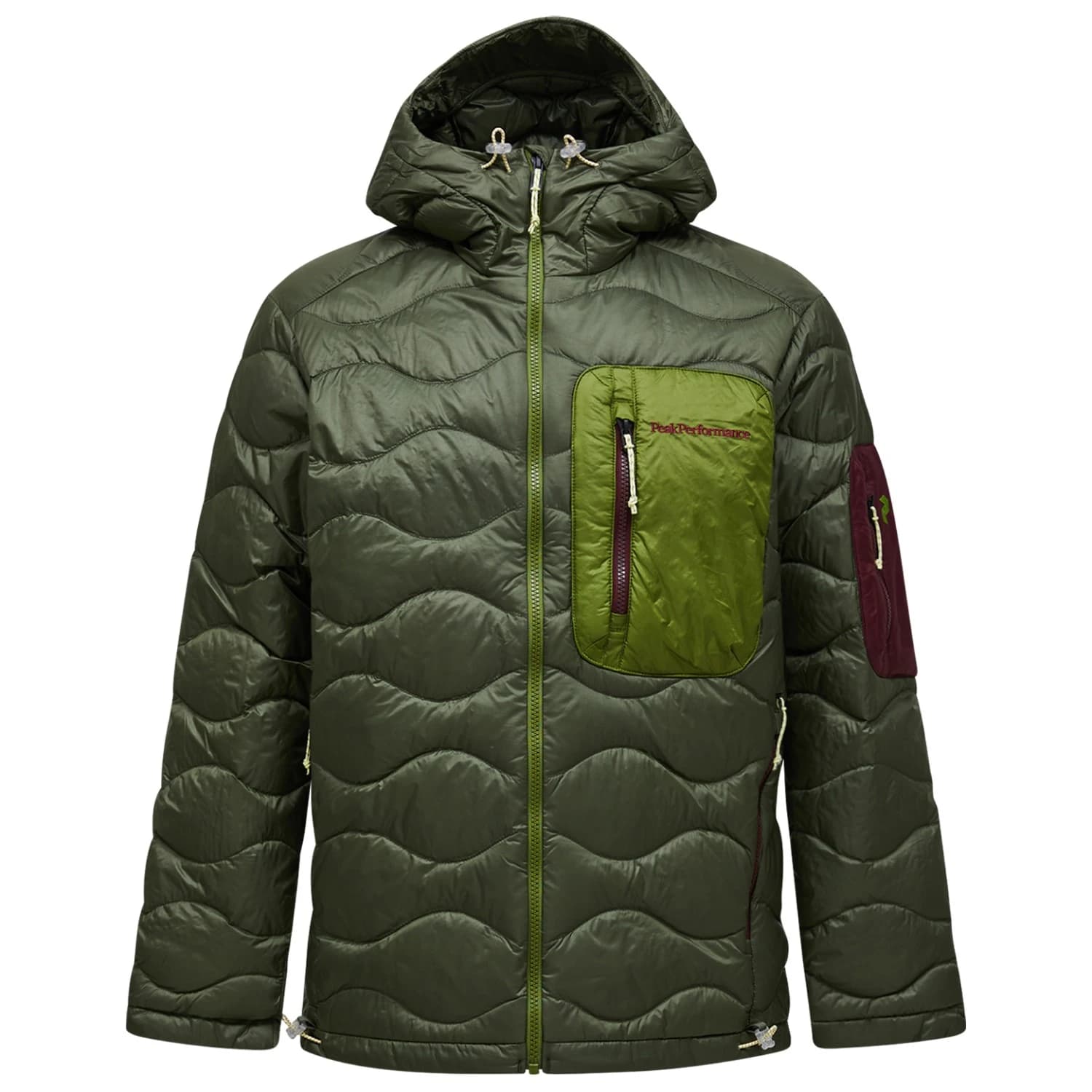 Мъжко пухено яке Peak Performance Helium Utility Down Hood Down jacket - Pine Needle / Mosswood