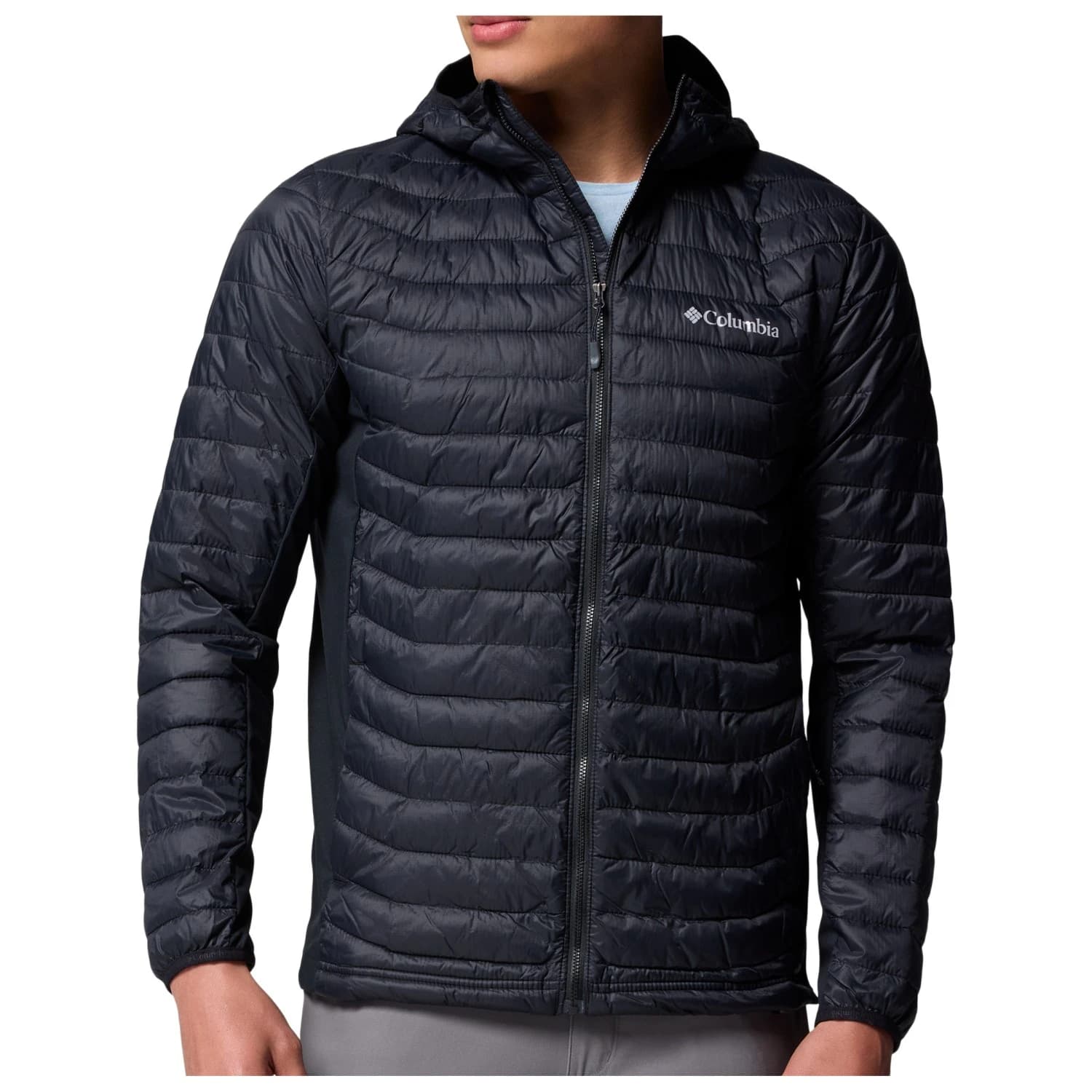 Мъжко синтетично яке Columbia Powder Pass Hybrid Hooded Jacket Synthetic jacket - Black
