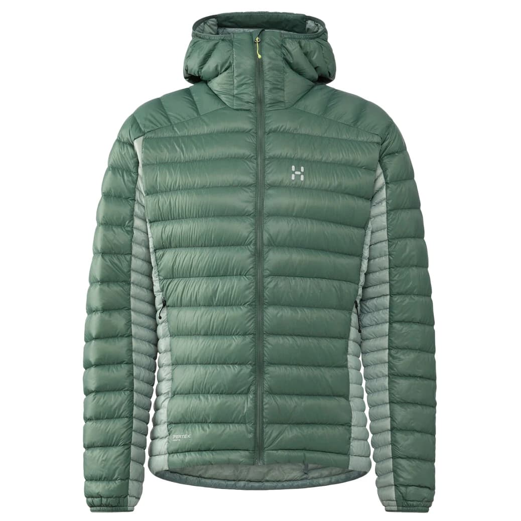 Пухено яке Haglöfs L.I.M Down II Hood Down jacket - Chlorophyll Green / Dew Green