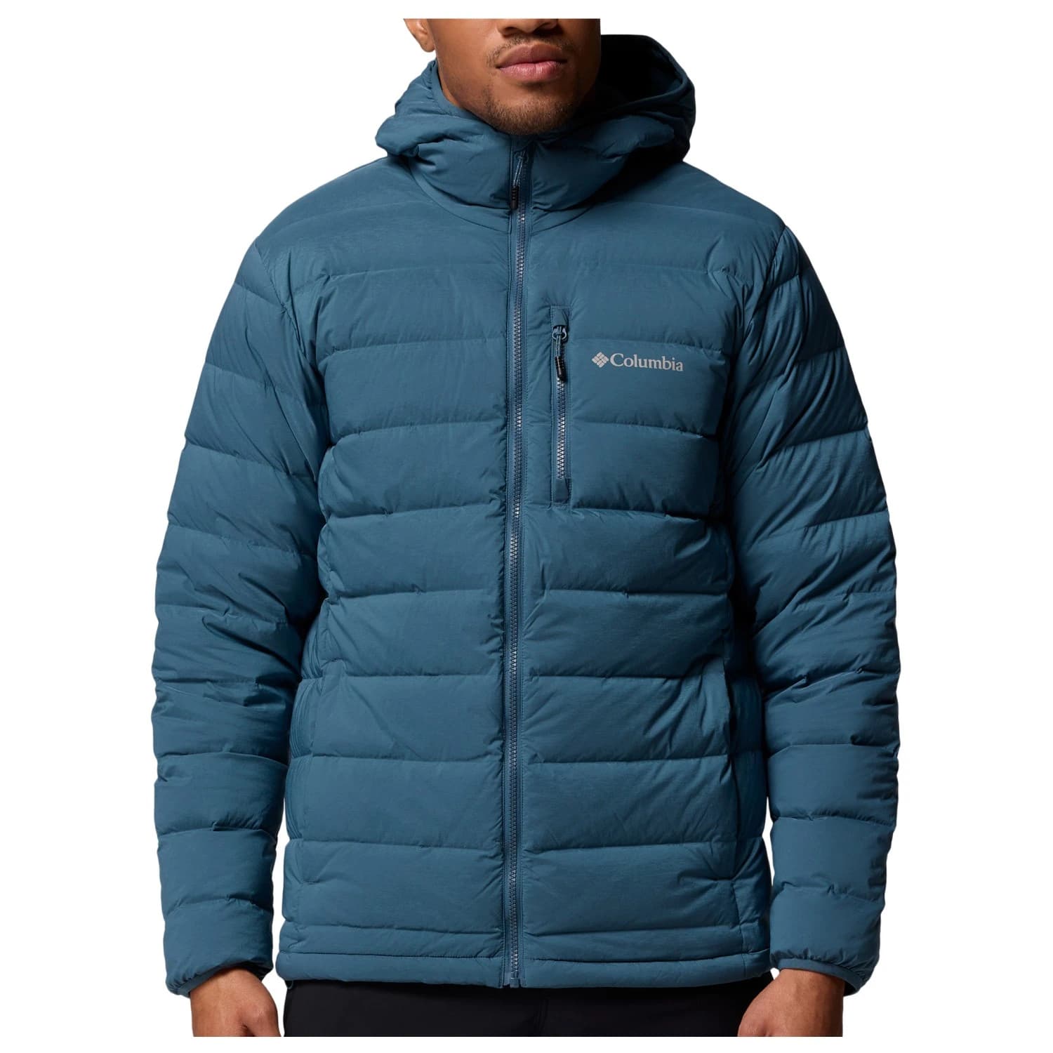 Мъжко пухено яке Columbia Drift Peak Stretch Down Hooded Jacket Down jacket - Everblue