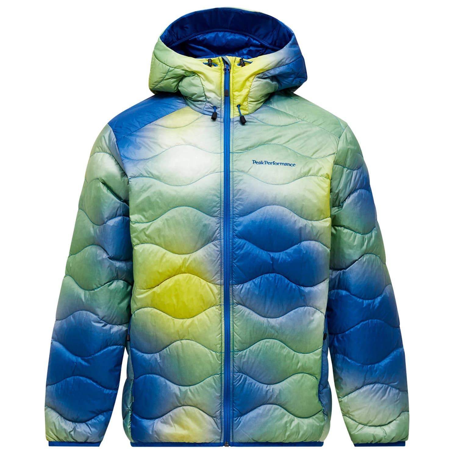 Мъжко пухено яке Peak Performance Aop Helium Down Hood Down jacket - Sunny Melt
