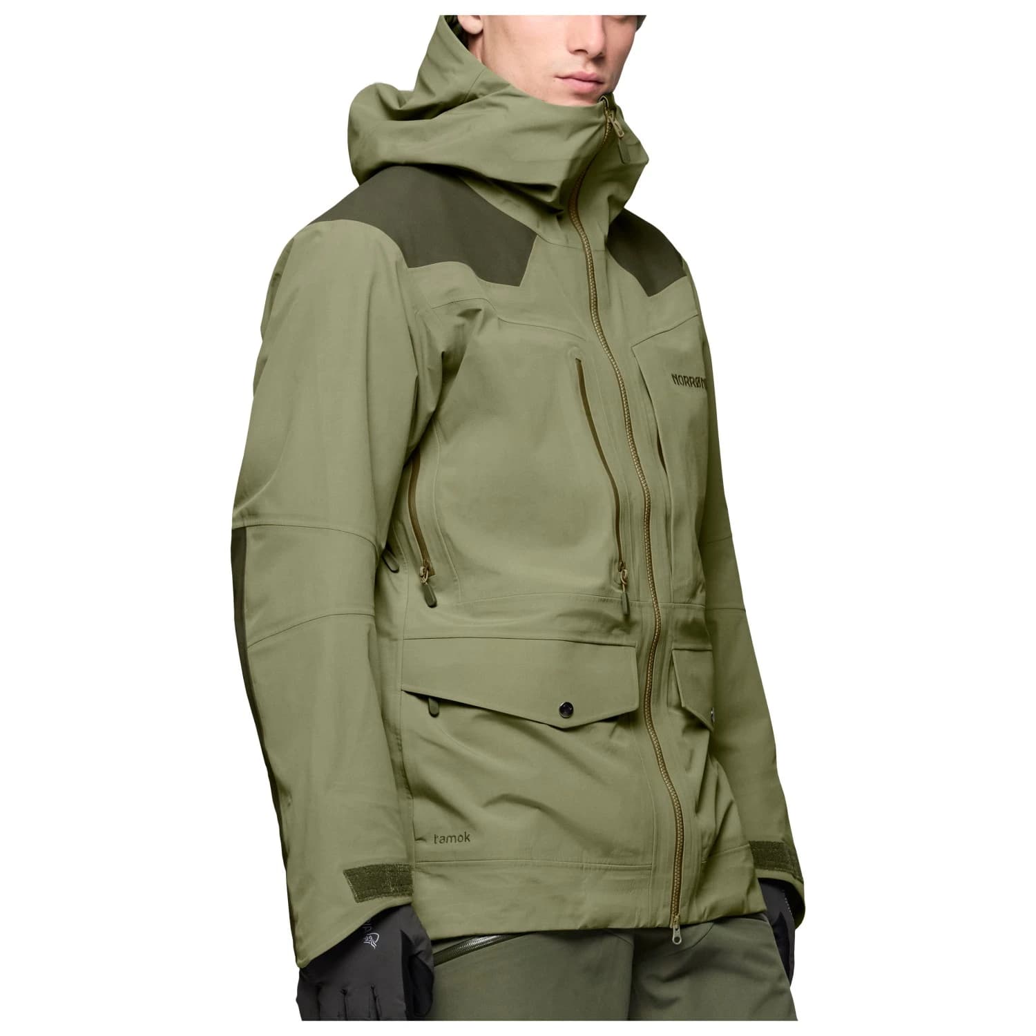 Ски яке Norrøna Tamok Dri3 Jacket Ski jacket - Olive Night / Deep Lichen Green