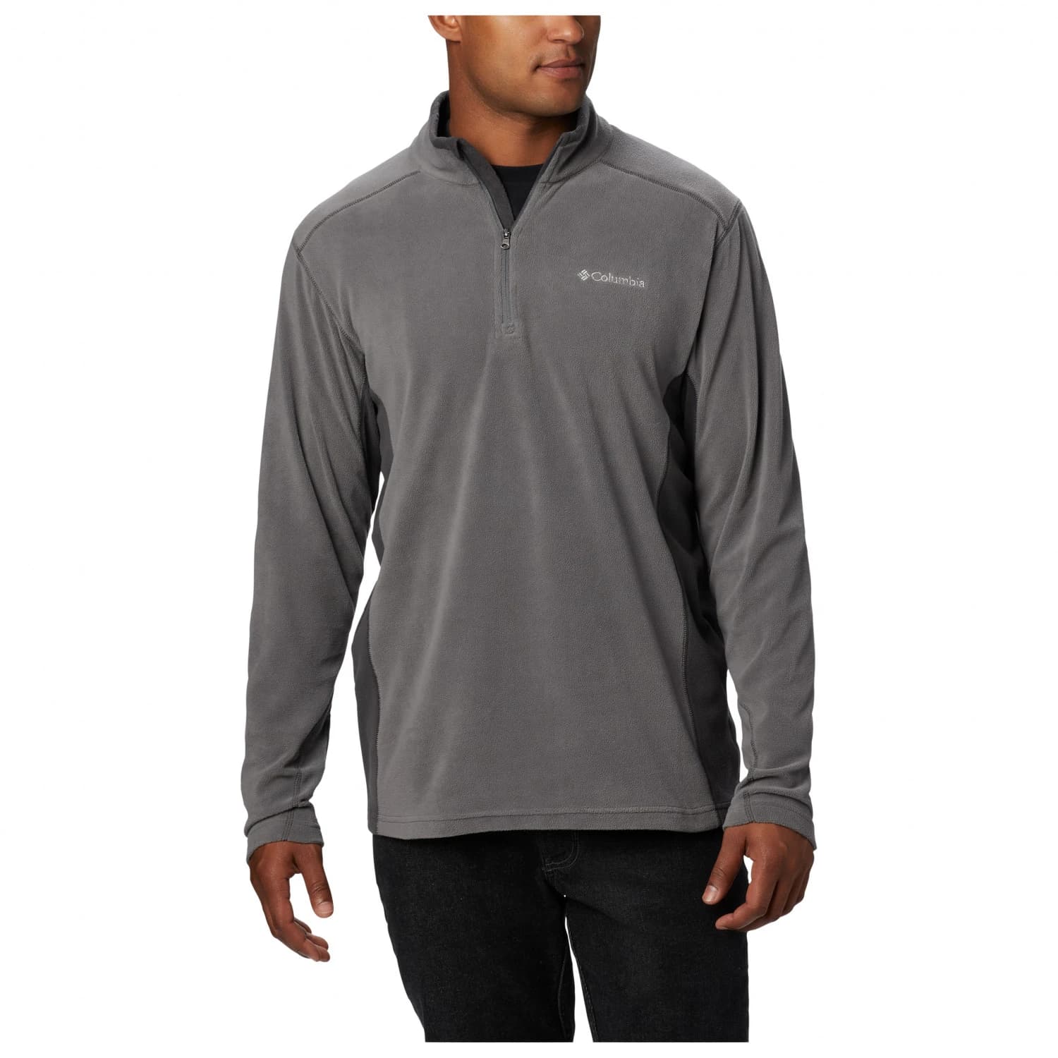 Мъжки поларен пуловер Columbia Klamath Range II Half Zip Fleece jumper - City Grey / Shark