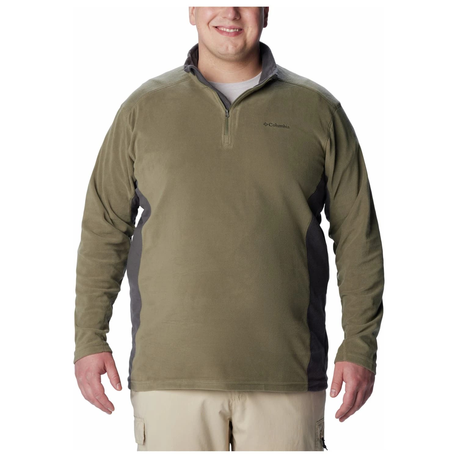 Мъжки поларен пуловер Columbia Klamath Range II Half Zip Fleece jumper - Stone Green / Shark
