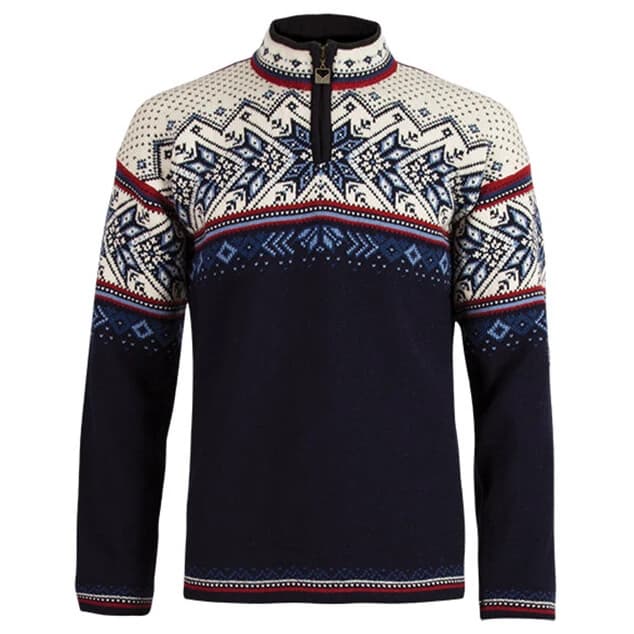 Вълнен пуловер Dale of Norway Vail Wool jumper - Midnightnavy / Red Rose / Off White
