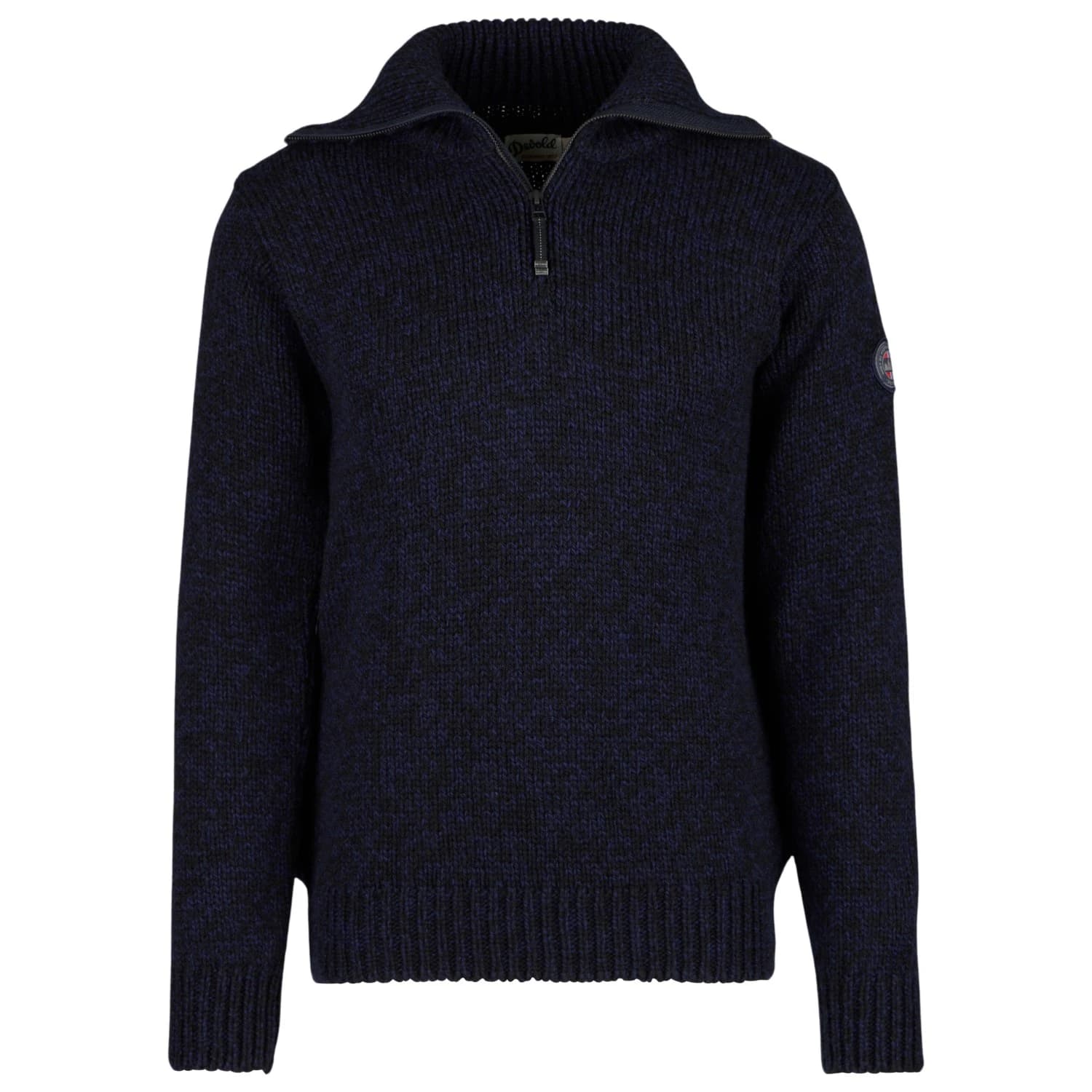 Вълнен пуловер Devold Nansen Sweater Zip Neck Merino jumper - Dark Blue Melange