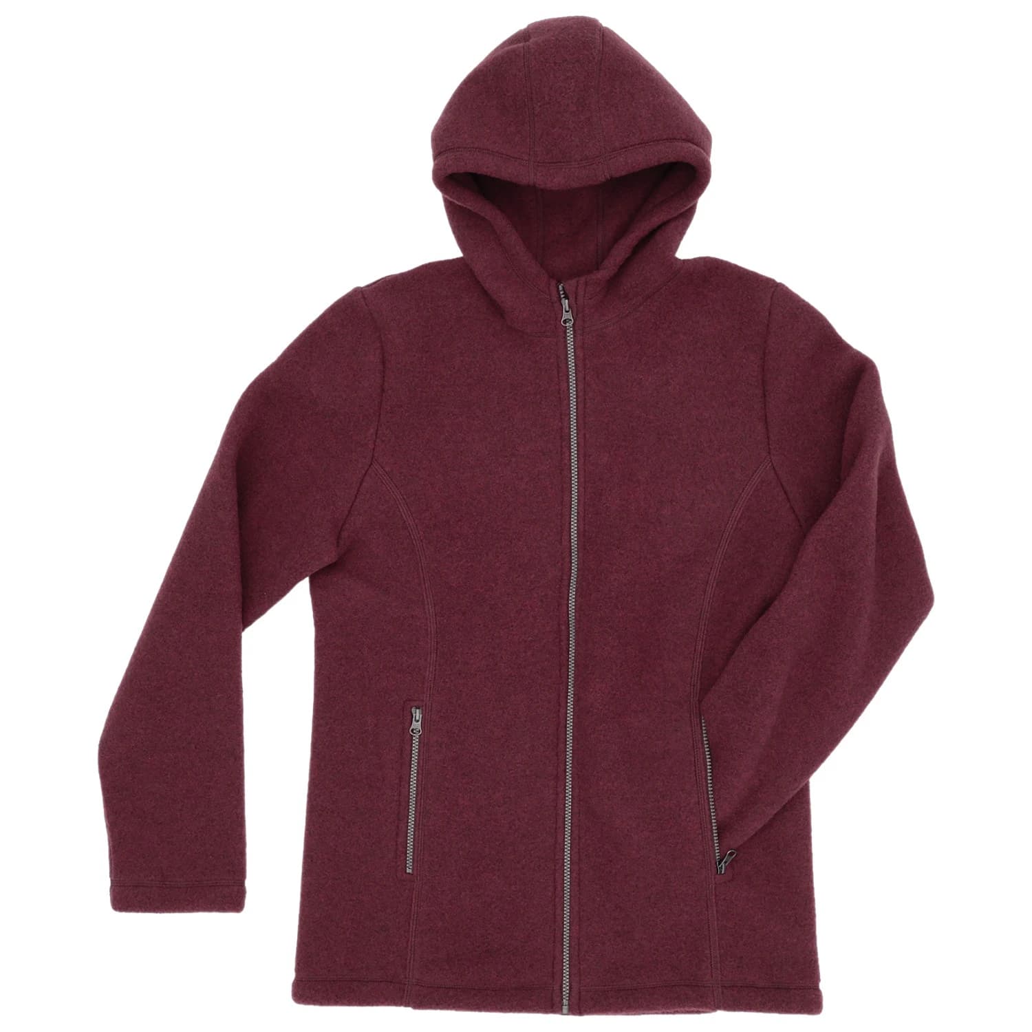 Мъжко вълнено яке Engel Hooded Jacket Wool jacket - Bordeaux Melange