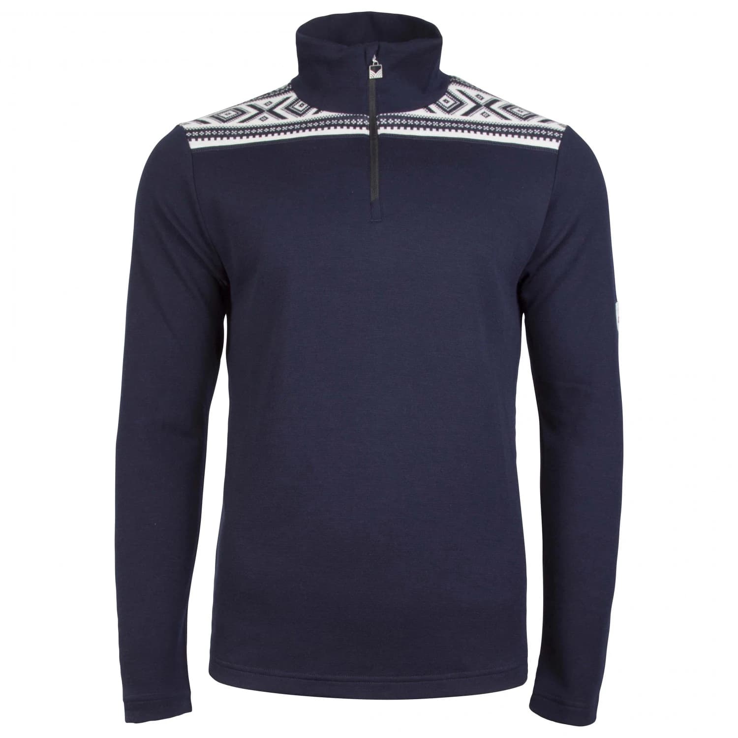 Мъжки вълнен пуловер Dale of Norway Cortina Sweater Merino jumper - Navy / Off White