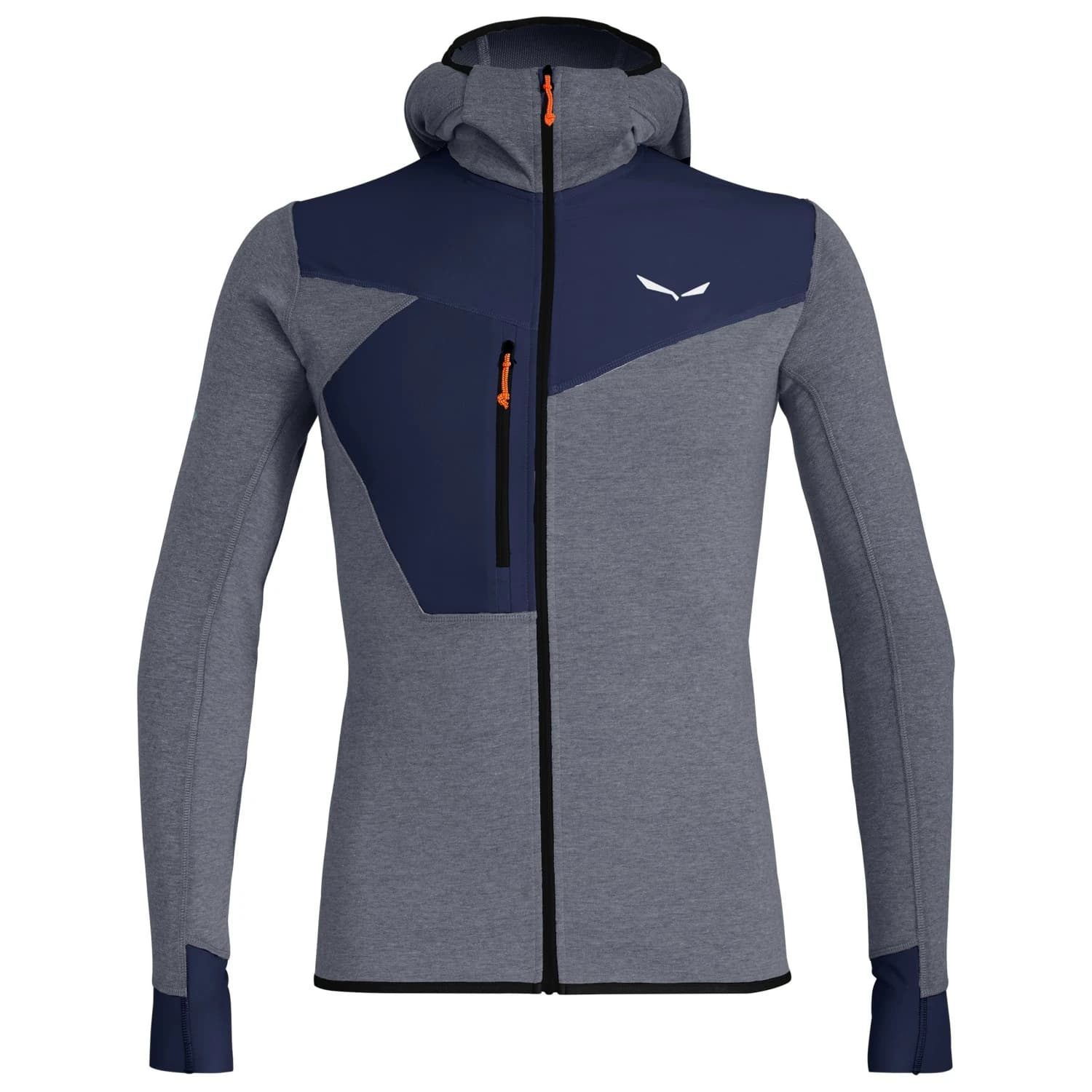 Мъжко поларено яке Salewa Puez 2 Dry L/S Hood Full-Zip Tee Fleece jacket - Navy Blazer