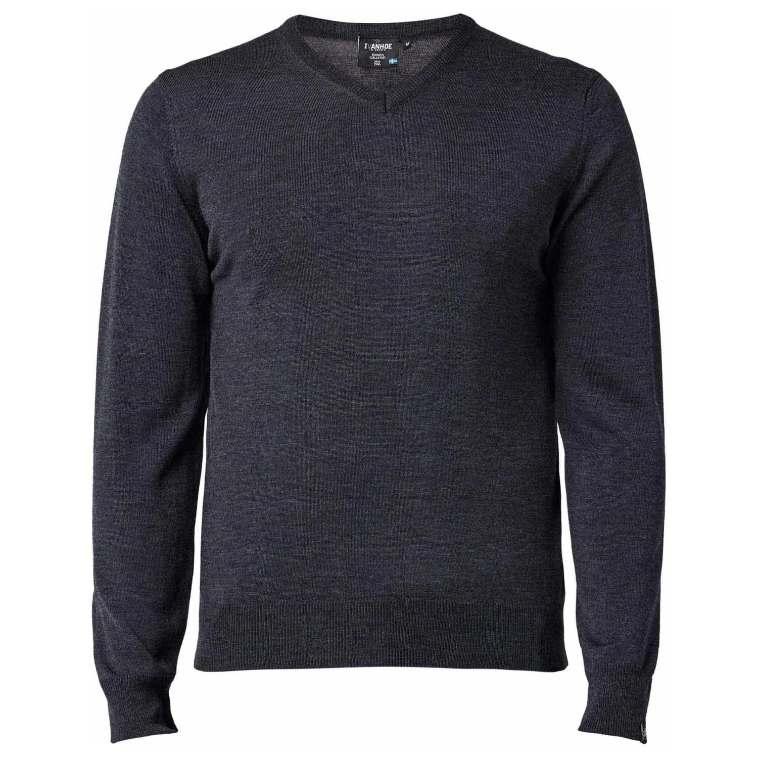 Мъжки вълнен пуловер Ivanhoe of Sweden Cashwool V-Neck Male Merino jumper - Graphite Marl