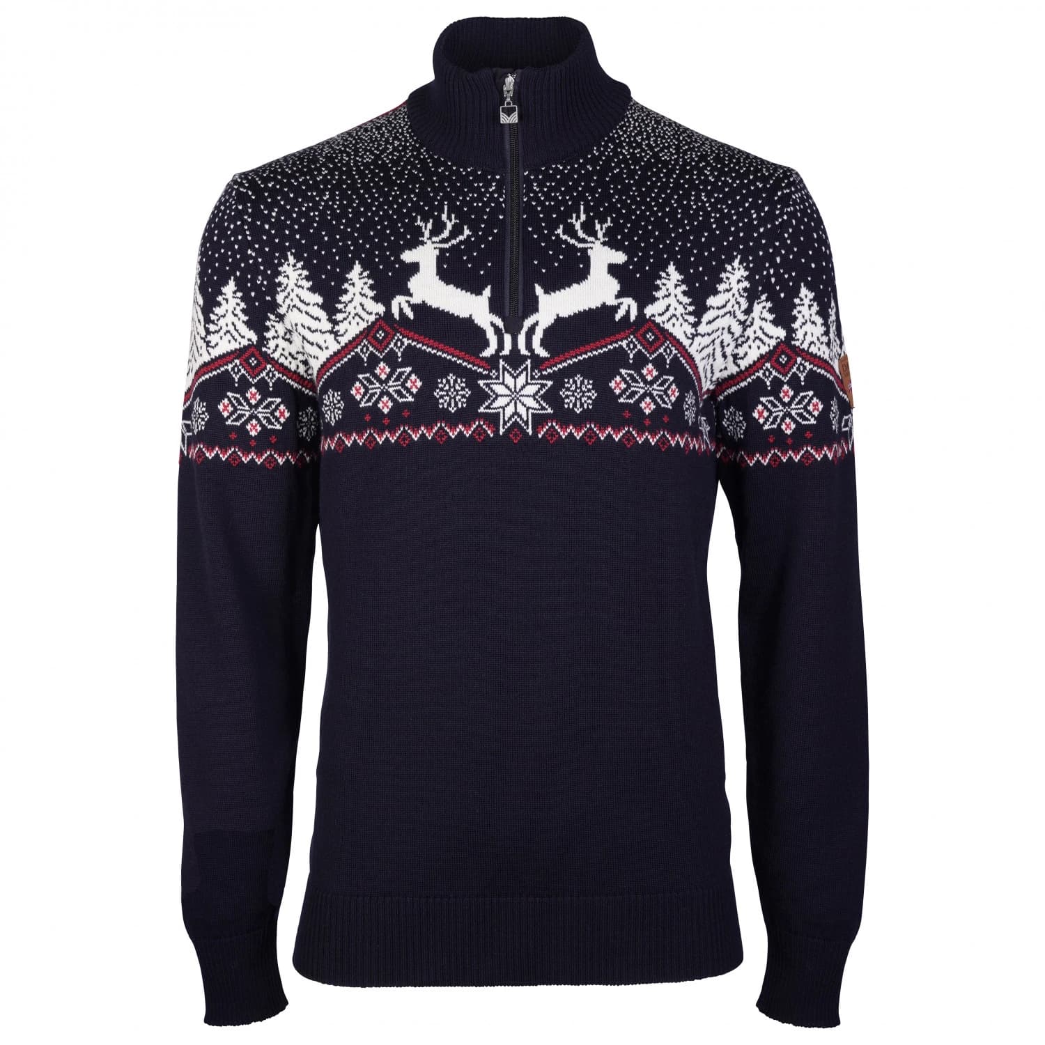 Вълнен пуловер Dale of Norway Dale Christmas Sweater Merino jumper - Navy / Off White / Red Rose