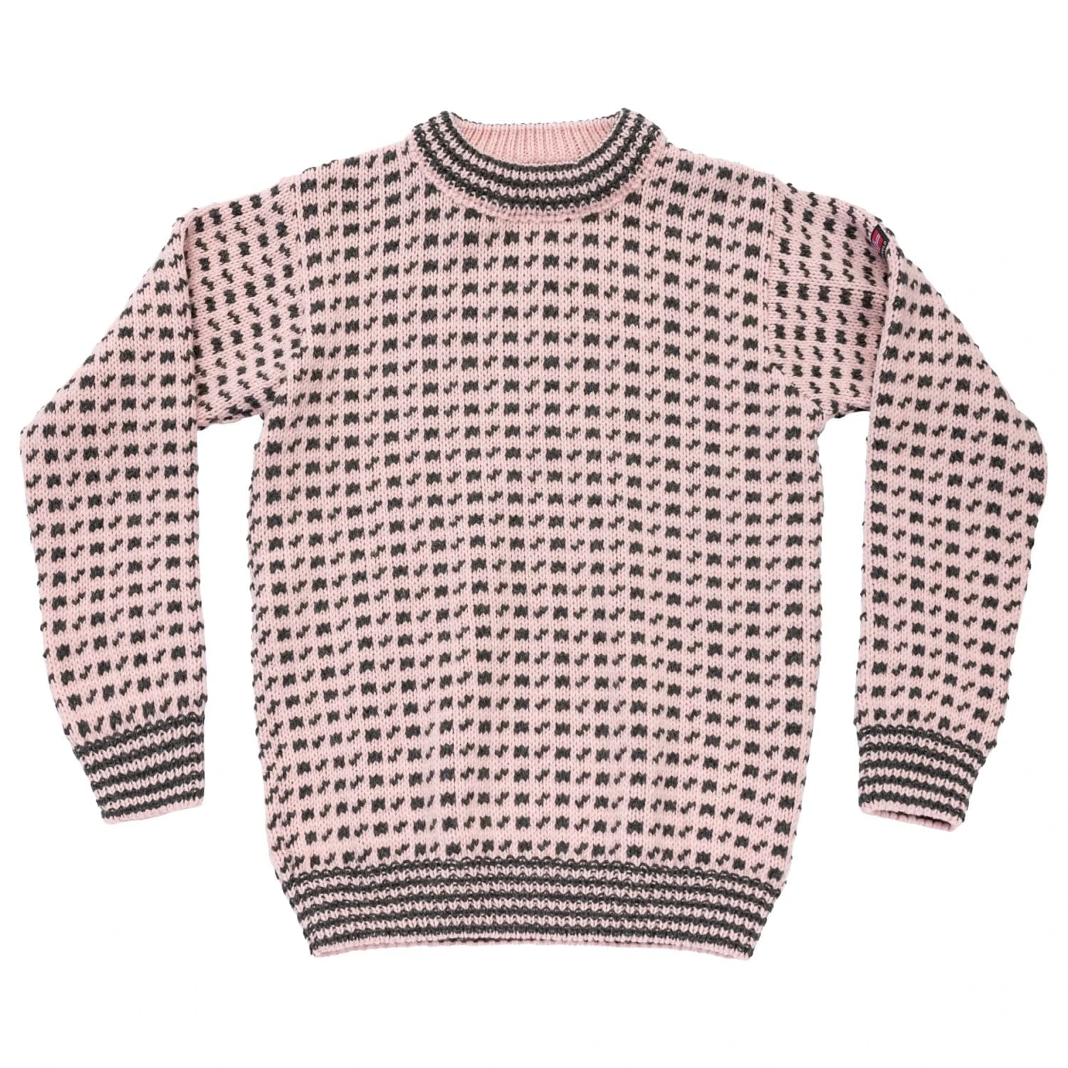 Вълнен пуловер Devold Original Islender Crew Neck Wool jumper - Chalk Pink / Anthracite