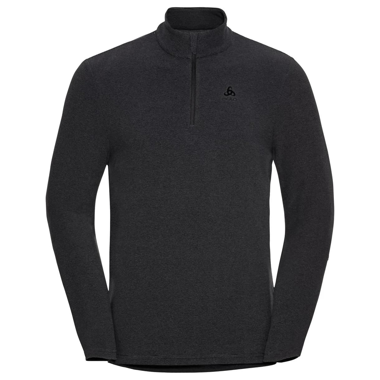 Мъжки поларен пуловер Odlo Midlayer 1/2 Zip Roy Fleece jumper - Shale Grey / Black Stripes