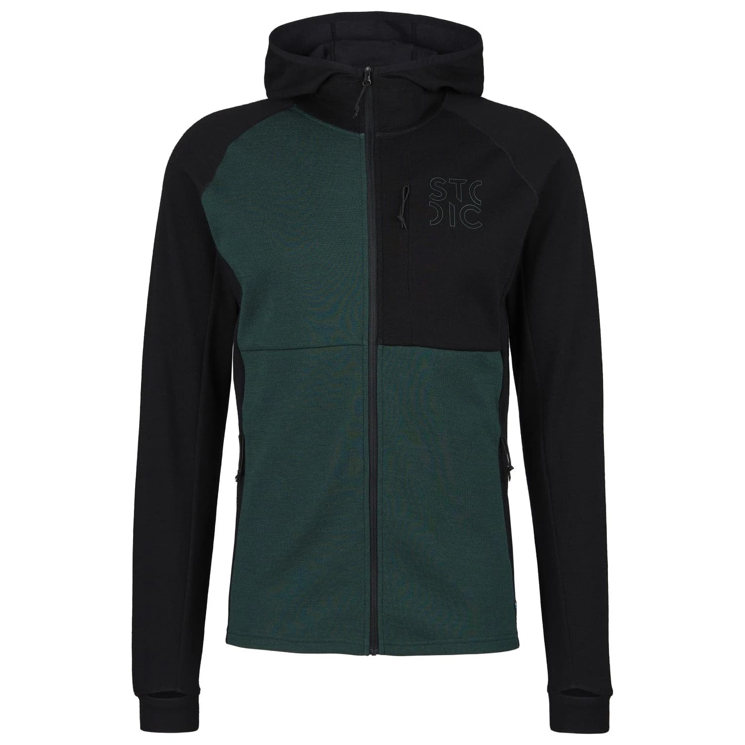 Мъжко вълнено яке Stoic Merino260 StadjanSt. Hoody Merino hoodie - Black / Dark Pine Green