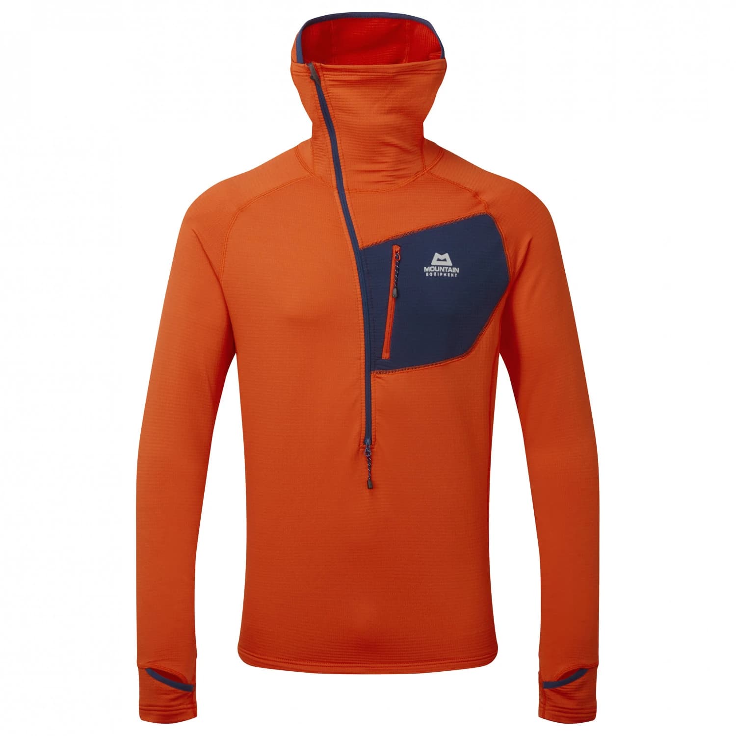 Мъжки поларен пуловер Mountain Equipment Eclipse Hooded Zip T Fleece jumper - Magma / Medieval