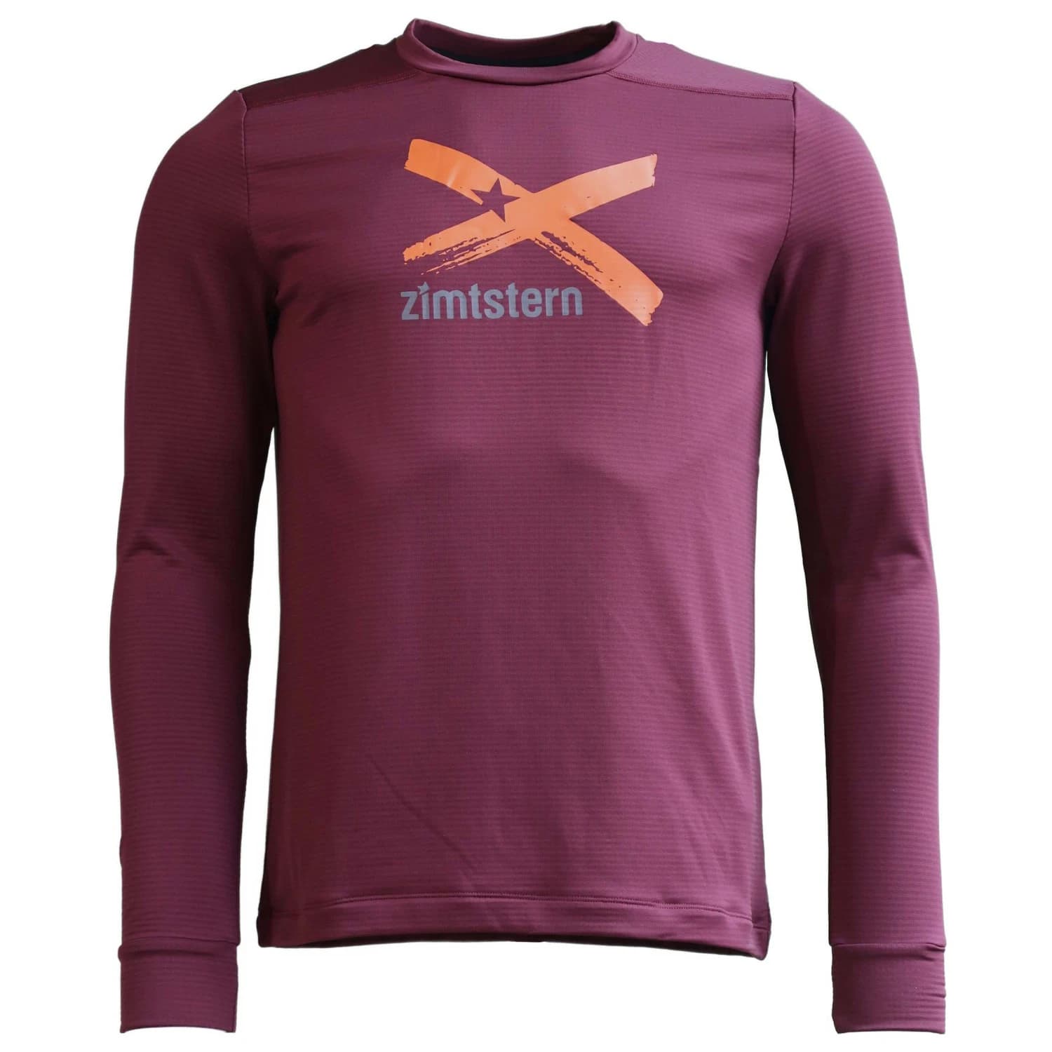 Фланелка с дълъг ръкав за колоездене Zimtstern Crewz Shirt L/S Fleece jumper - Windsor Wine