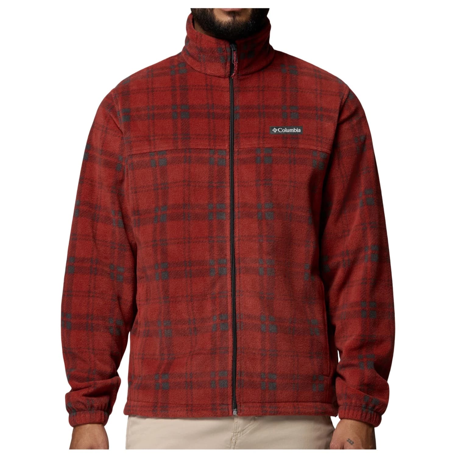 Мъжко поларено яке Columbia Steens Mountain Printed Jacket Fleece jacket - Red Oxide / Plaided Tonal / Shark