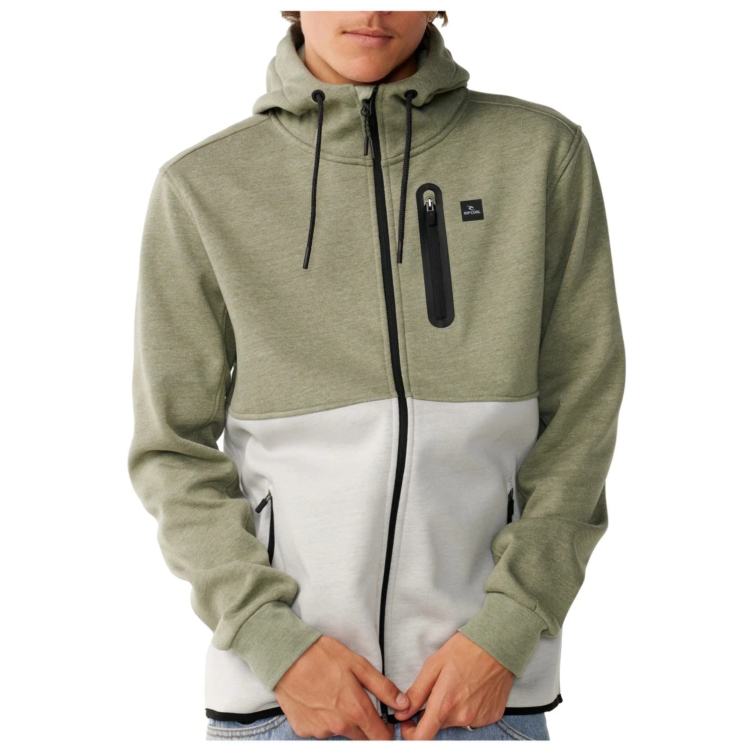 Мъжко поларено яке Rip Curl Anti Series Departed Zip Through Fleece jacket - Green
