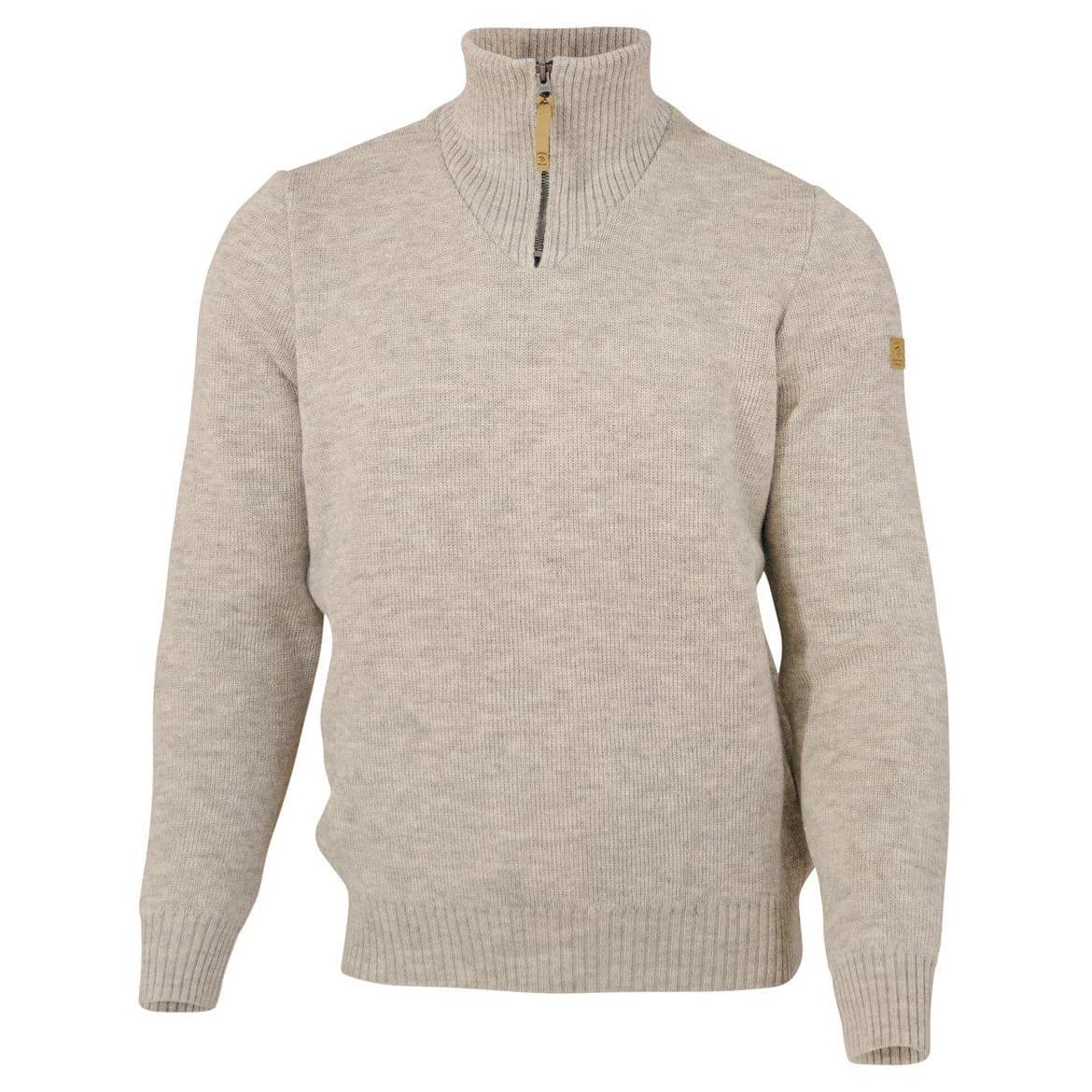 Мъжки вълнен пуловер Ivanhoe of Sweden NLS Elm Half Zip Wool jumper - Birch