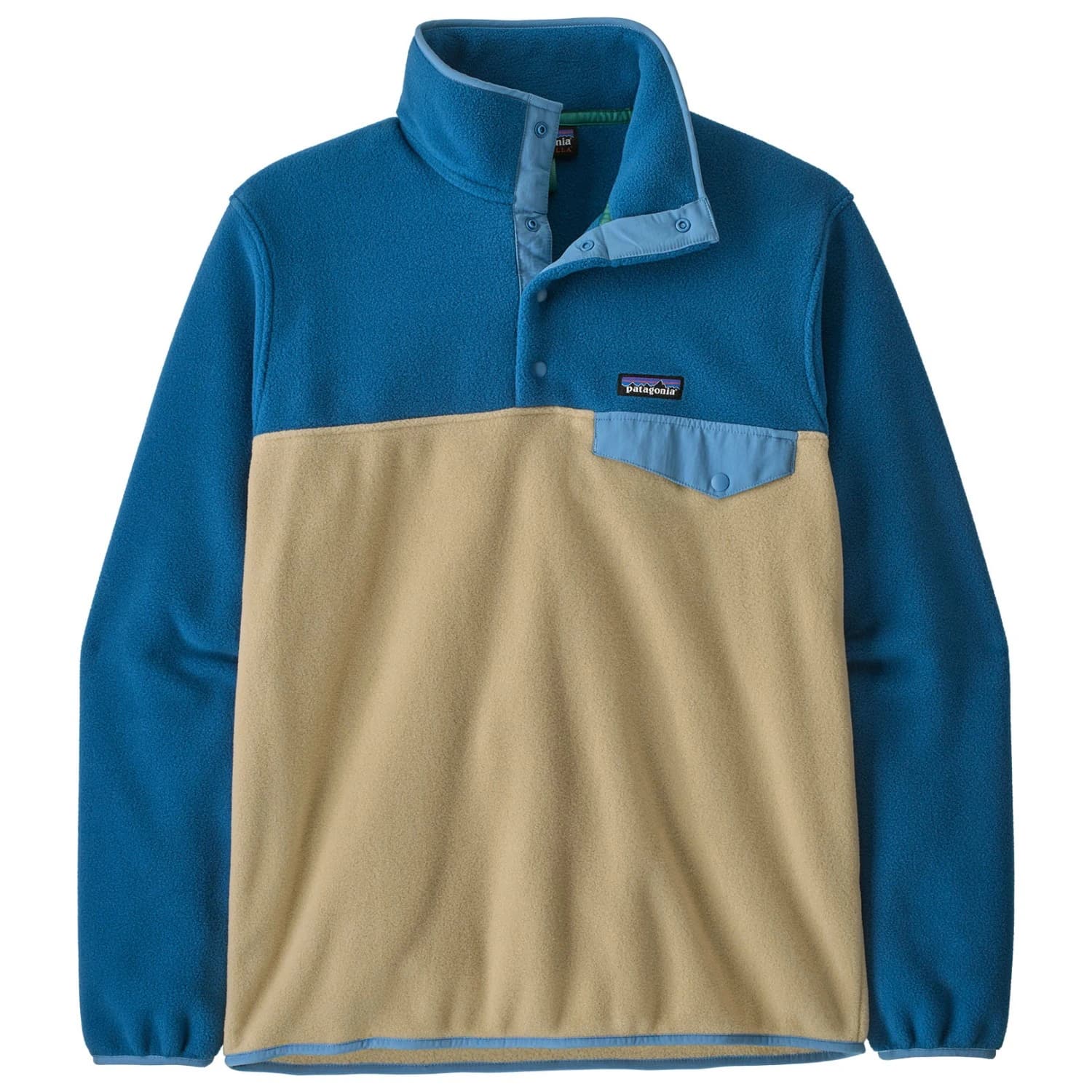 Мъжки поларен пуловер Patagonia Lightweight Synch Snap-T P/O Fleece jumper - Nautilus Tan