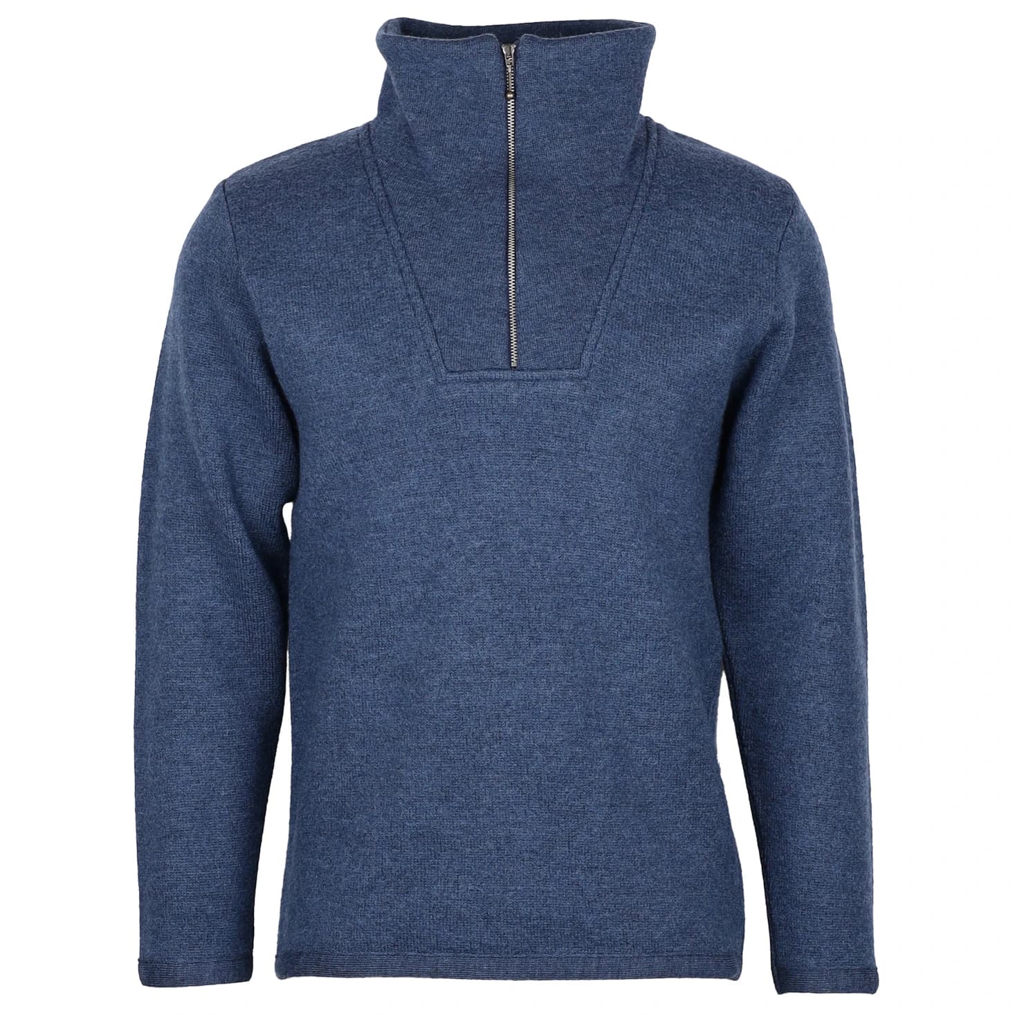 Мъжки вълнен пуловер Flomax Walk Troyer Jens Wool jumper - Jeans Melange