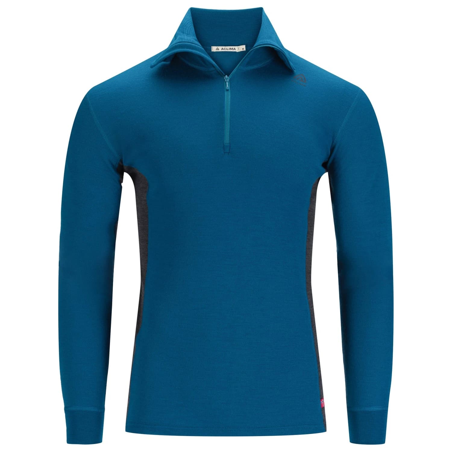 Мъжка мериносова блуза Aclima Warmwool Polo Merino jumper - Corsair / Marengo