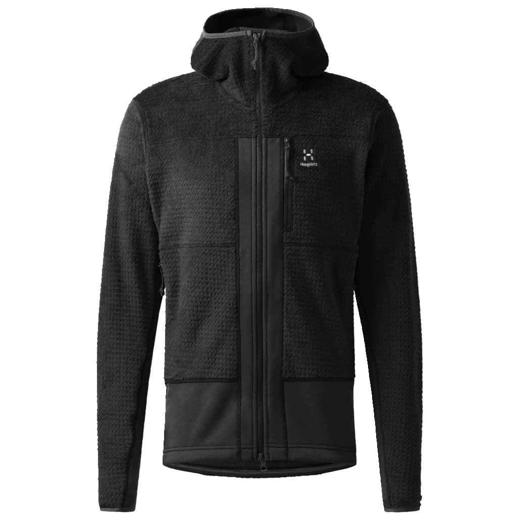 Мъжко поларено яке Haglöfs Vassi Mid Hood Fleece jacket - True Black