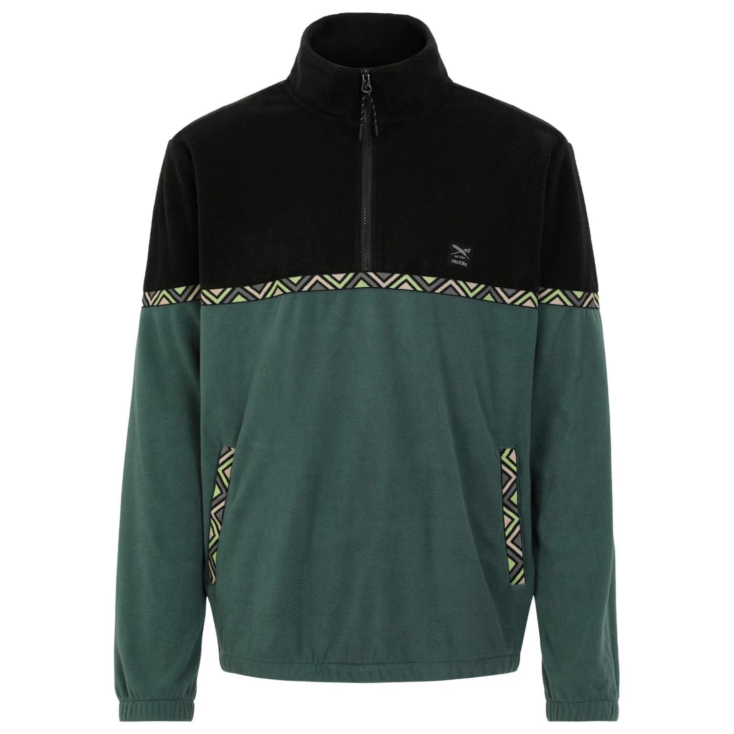 Мъжки поларен пуловер Iriedaily Monte Noe Troyer Fleece jumper - Jungle Green