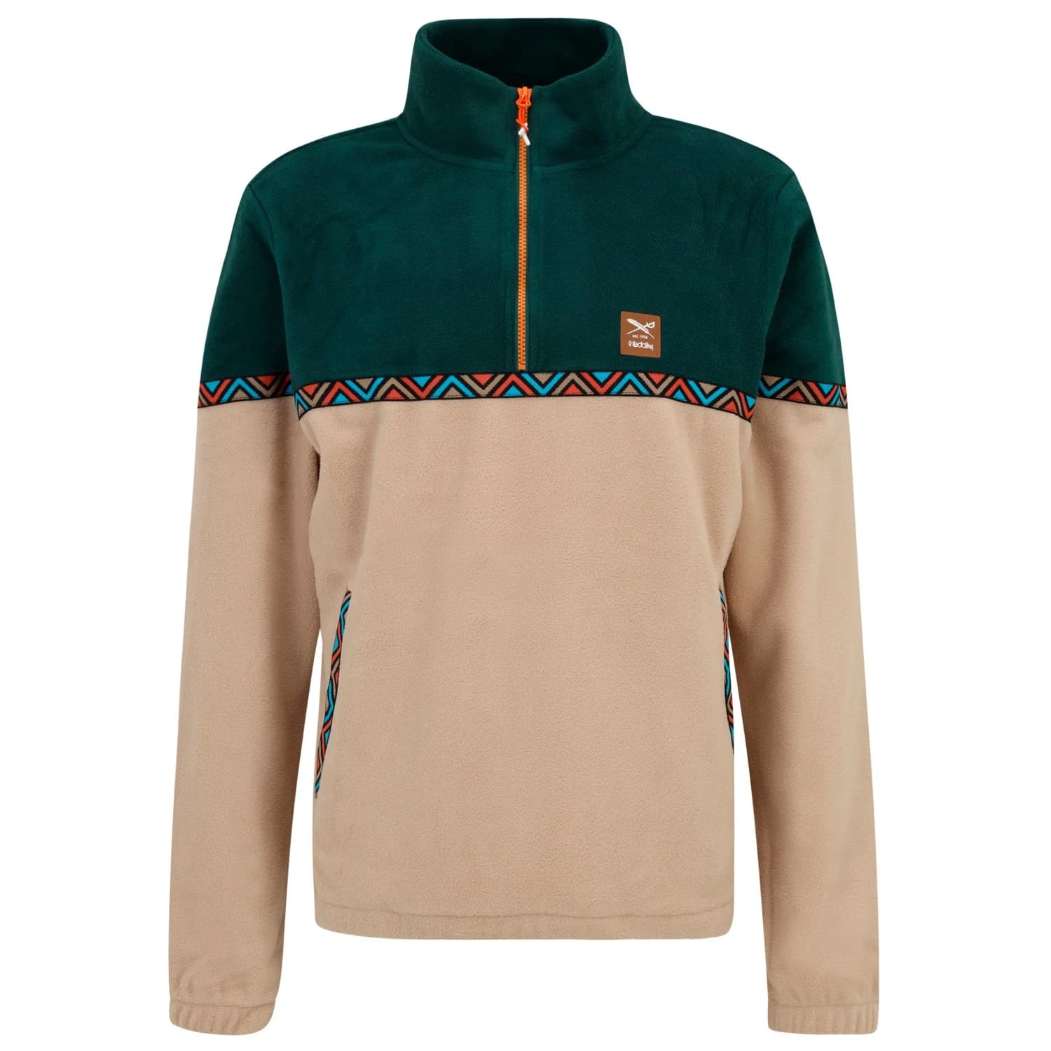 Мъжки поларен пуловер Iriedaily Monte Noe Troyer Fleece jumper - Hunter