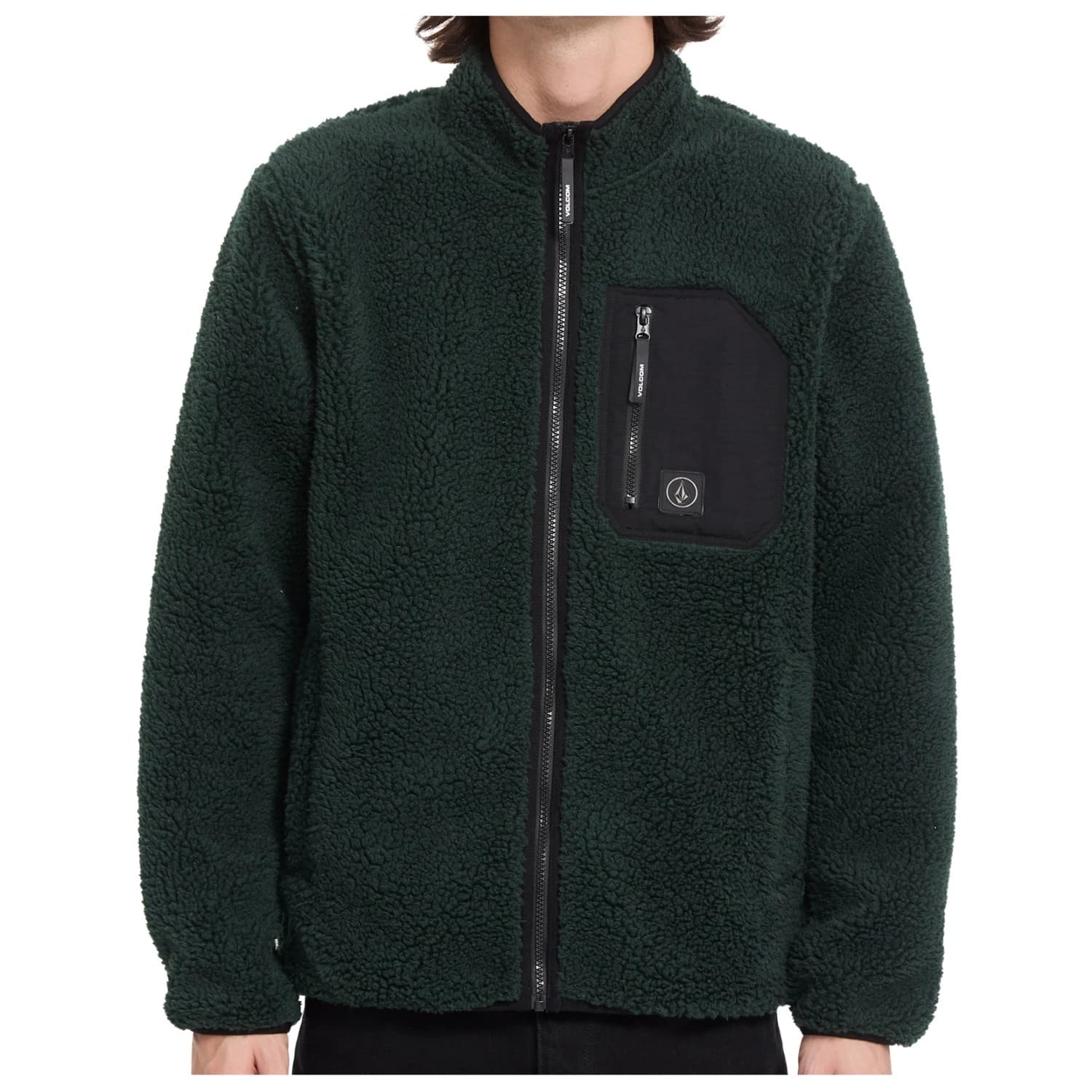 Мъжко поларено яке Volcom Muzzer Fuzzar Zip Fleece jacket - Scarab