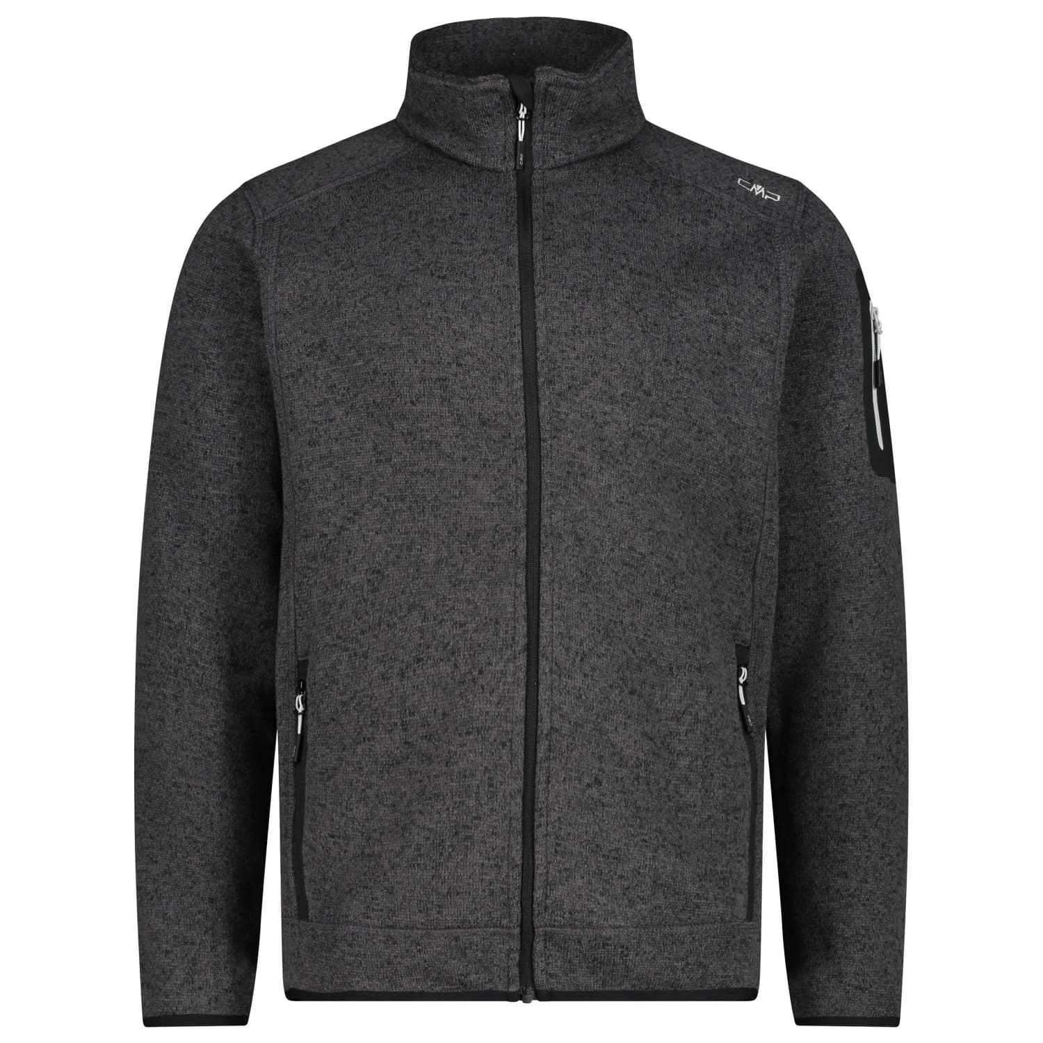 Мъжко поларено яке CMP Jacket Jacquard Knitted 3H60747N Fleece jacket - Nero / Glacier