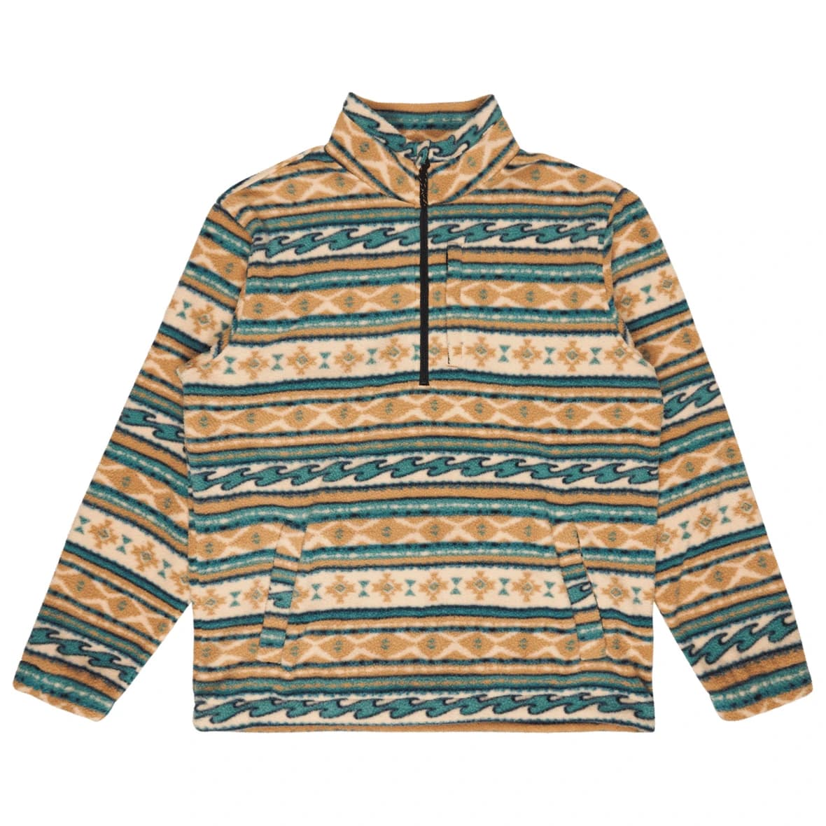 Мъжки поларен пуловер Billabong Boundary Mock Neck Fleece jumper - Desert Print