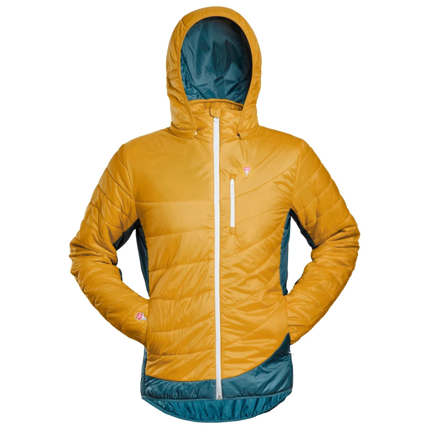 Мъжко вълнено яке Grüezi bag Refreshful Silkwool Jacket Insulation jacket - Pineapple / Saphir Blue