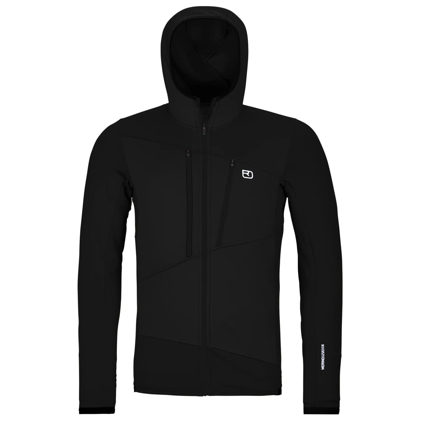 Мъжко вълнено яке Ortovox Fleece Grid Hoody Fleece jacket - Black Raven