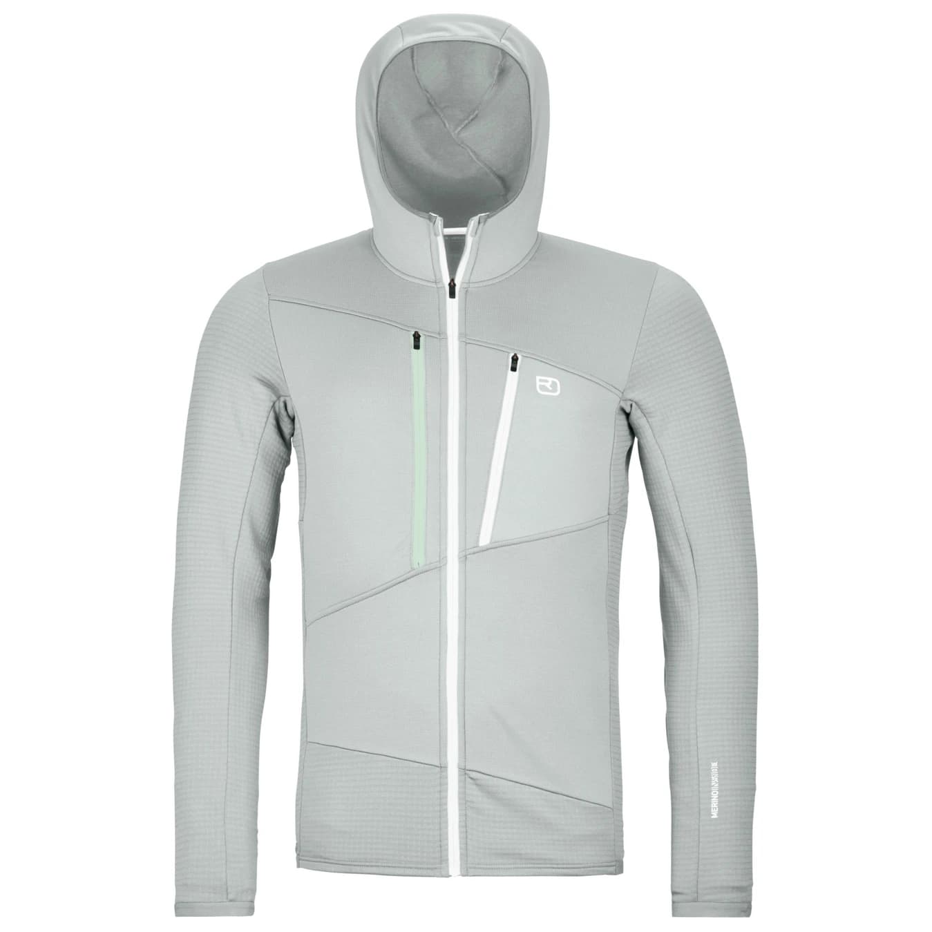 Мъжко вълнено яке Ortovox Fleece Grid Hoody Fleece jacket - Grey Ice