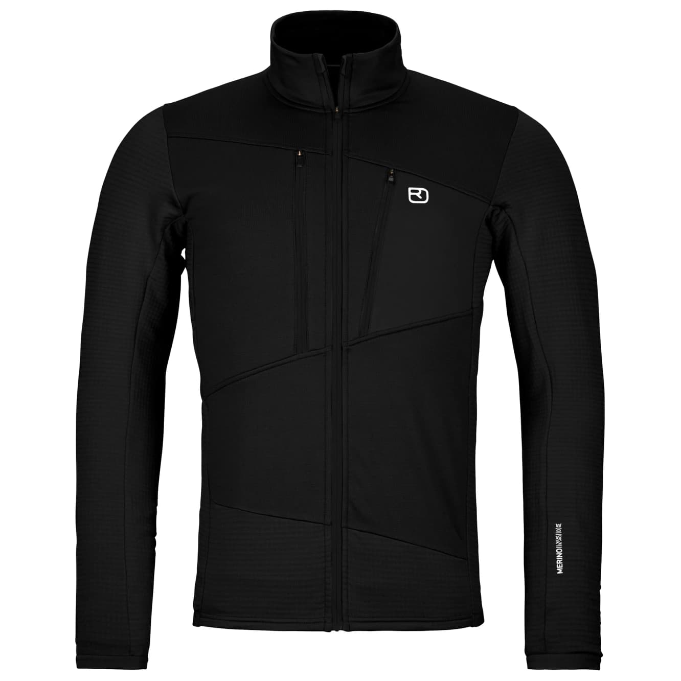 Мъжко вълнено яке Ortovox Fleece Grid Jacket Fleece jacket - Black Raven