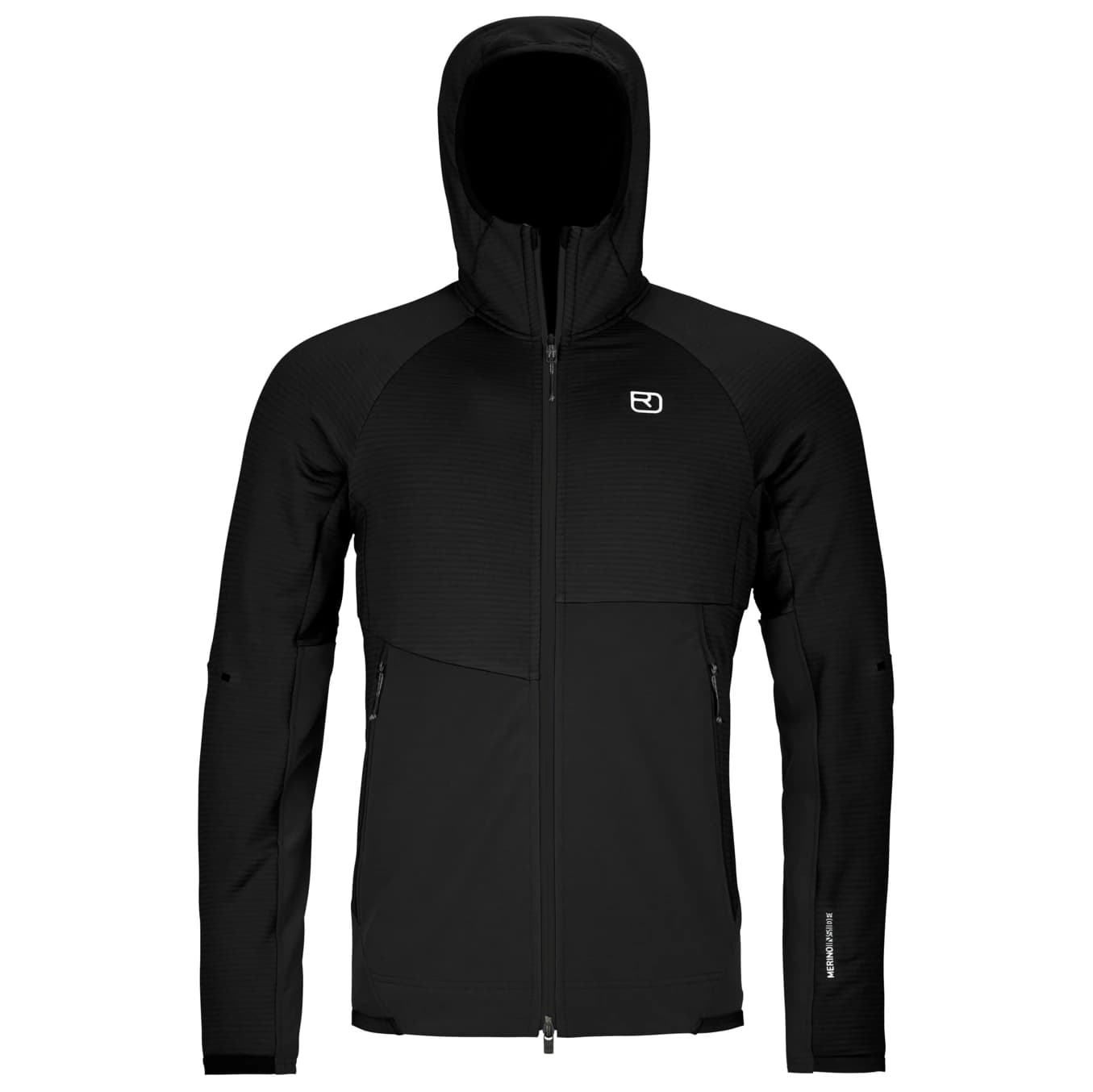 Мъжко поларено яке Ortovox Fleece Rib Hoody Fleece jacket - Black Raven
