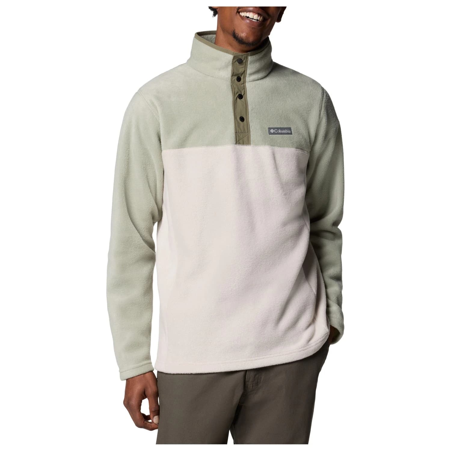 Мъжки поларен пуловер Columbia Steens Mountain Half Snap II Fleece jumper - Dark Stone / Safari