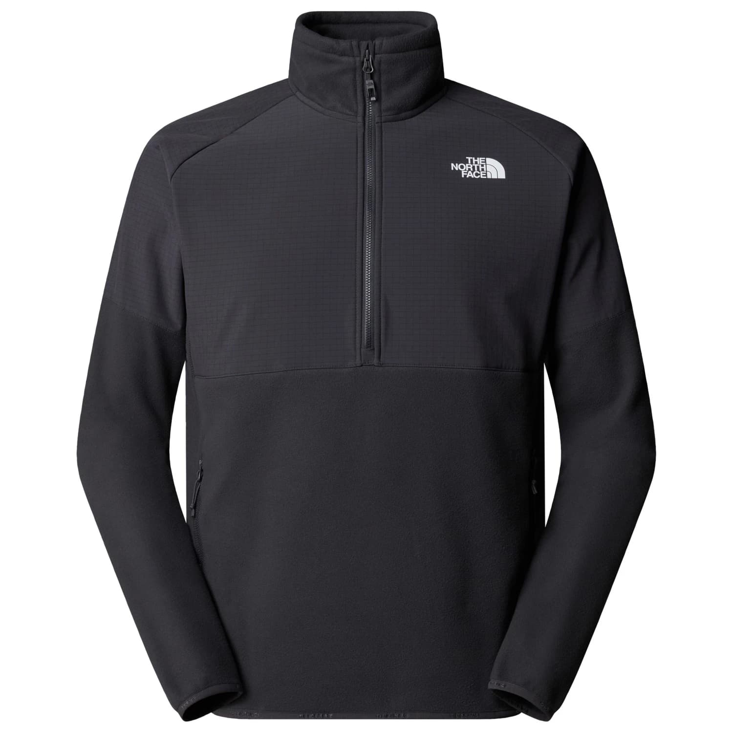 Мъжки поларен пуловер The North Face Glacier Heavyweight 1/2 Zip Fleece jumper - Asphlt Grey / TNF Black