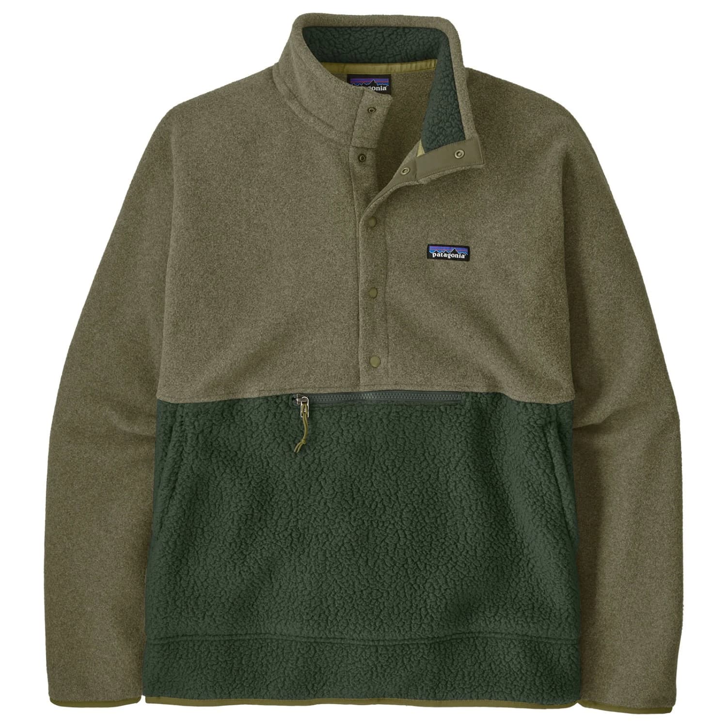 Мъжки поларен пуловер Patagonia Retro Pile 1/2 Snap Pullover Fleece jumper - Old Growth Green